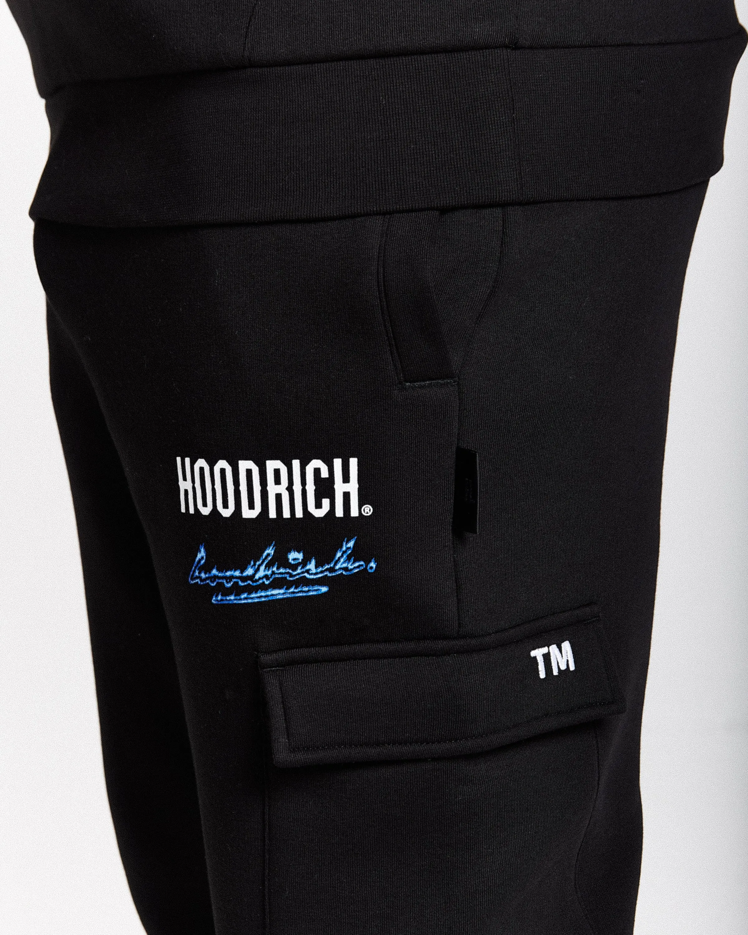 Flames Joggers - Black/White/Blue sold by Hoodrich product image thumbnail 3
