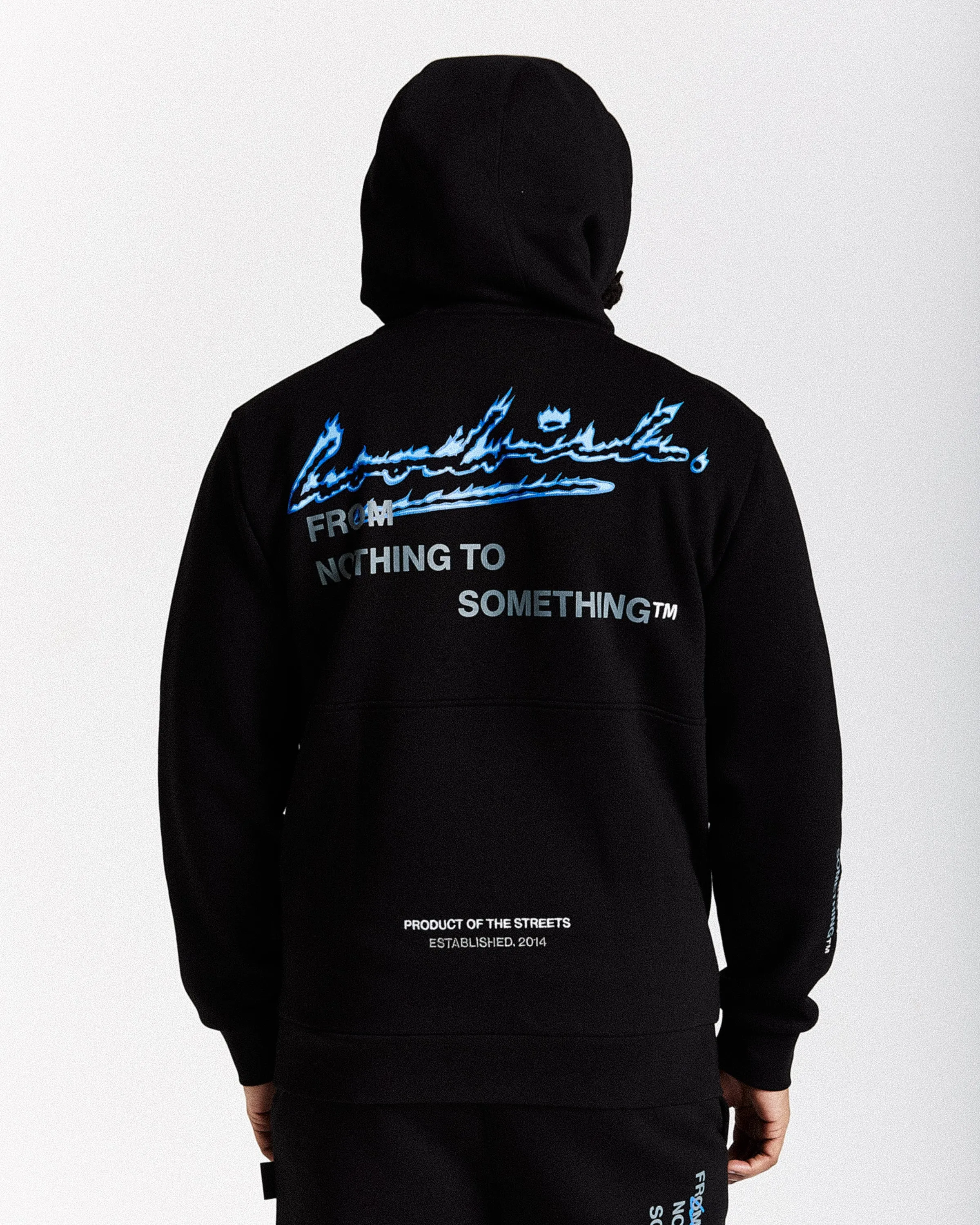 Flames Hoodie - Black/White/Blue sold by Hoodrich product image thumbnail 2