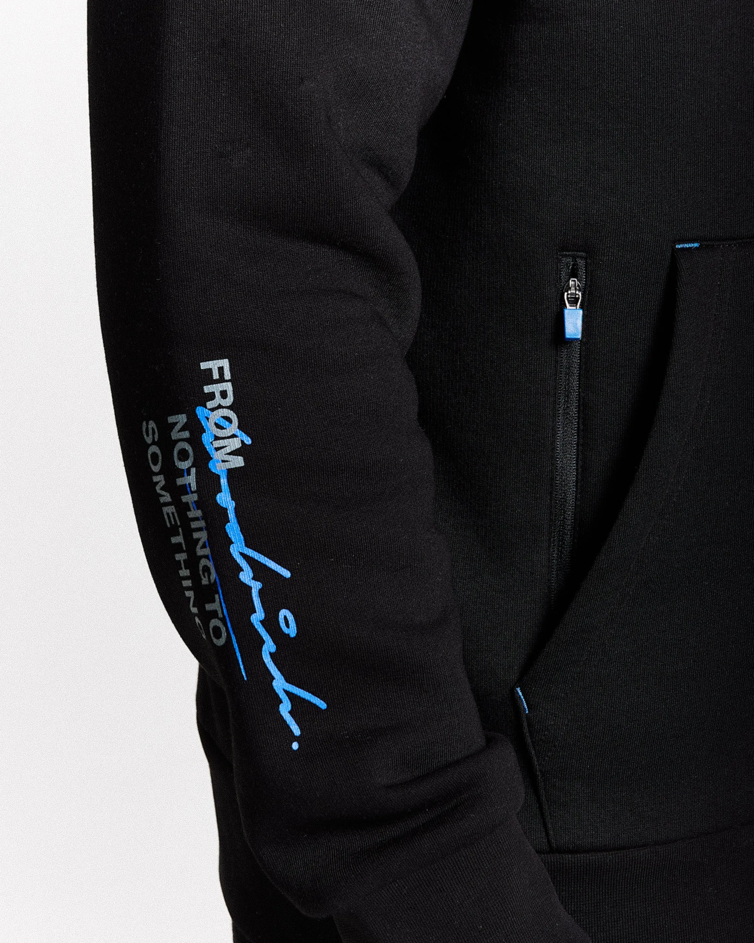 Flames Hoodie - Black/White/Blue sold by Hoodrich product image thumbnail 5
