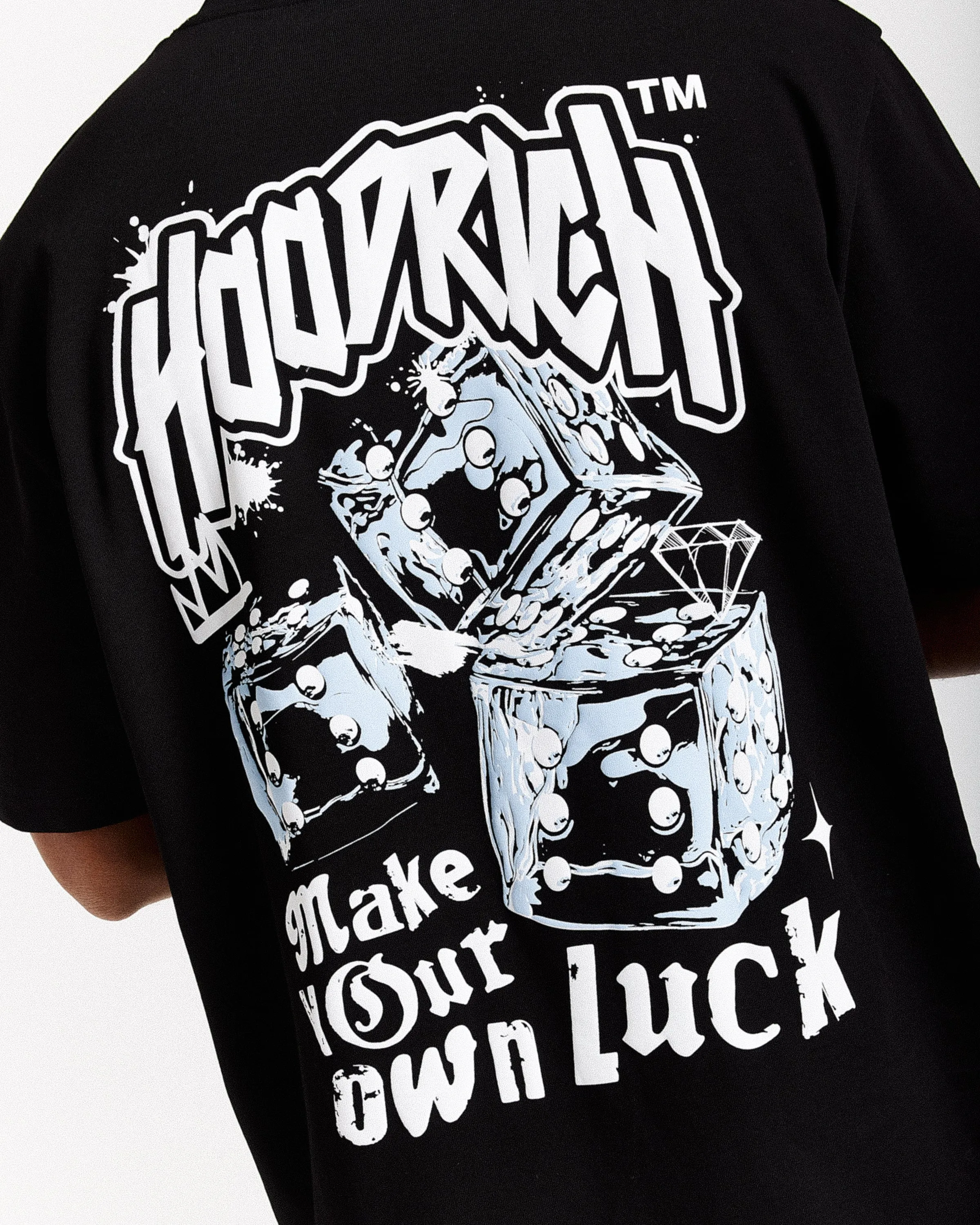 Fortune Oversized T-Shirt - Black/White/Blue sold by Hoodrich product image thumbnail 5
