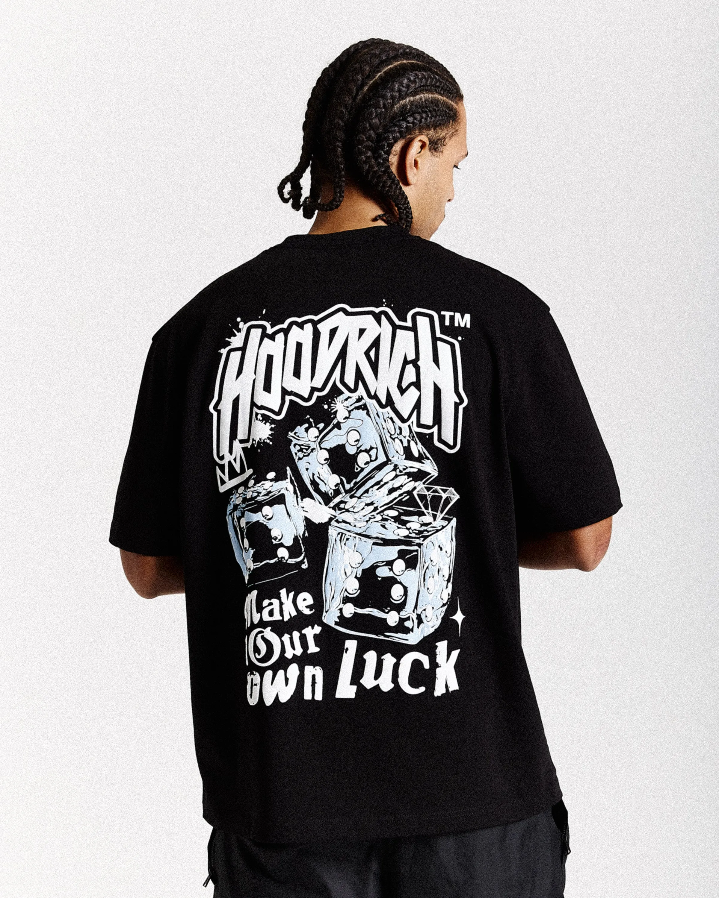 Fortune Oversized T-Shirt - Black/White/Blue sold by Hoodrich product image thumbnail 2