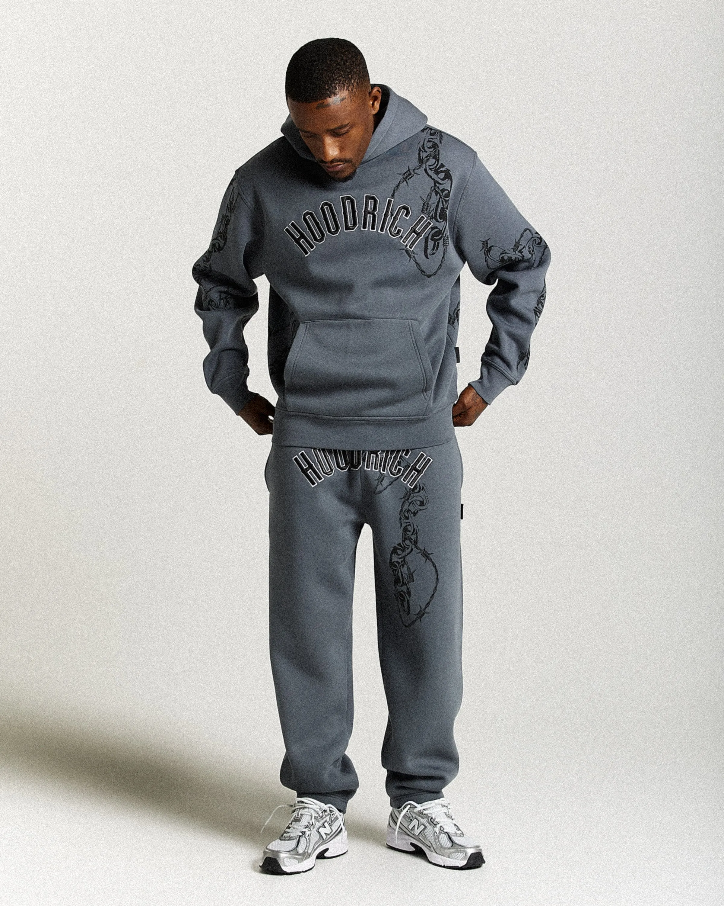 Guepard Oversized Joggers - Grey/Black/White sold by Hoodrich product image thumbnail 2
