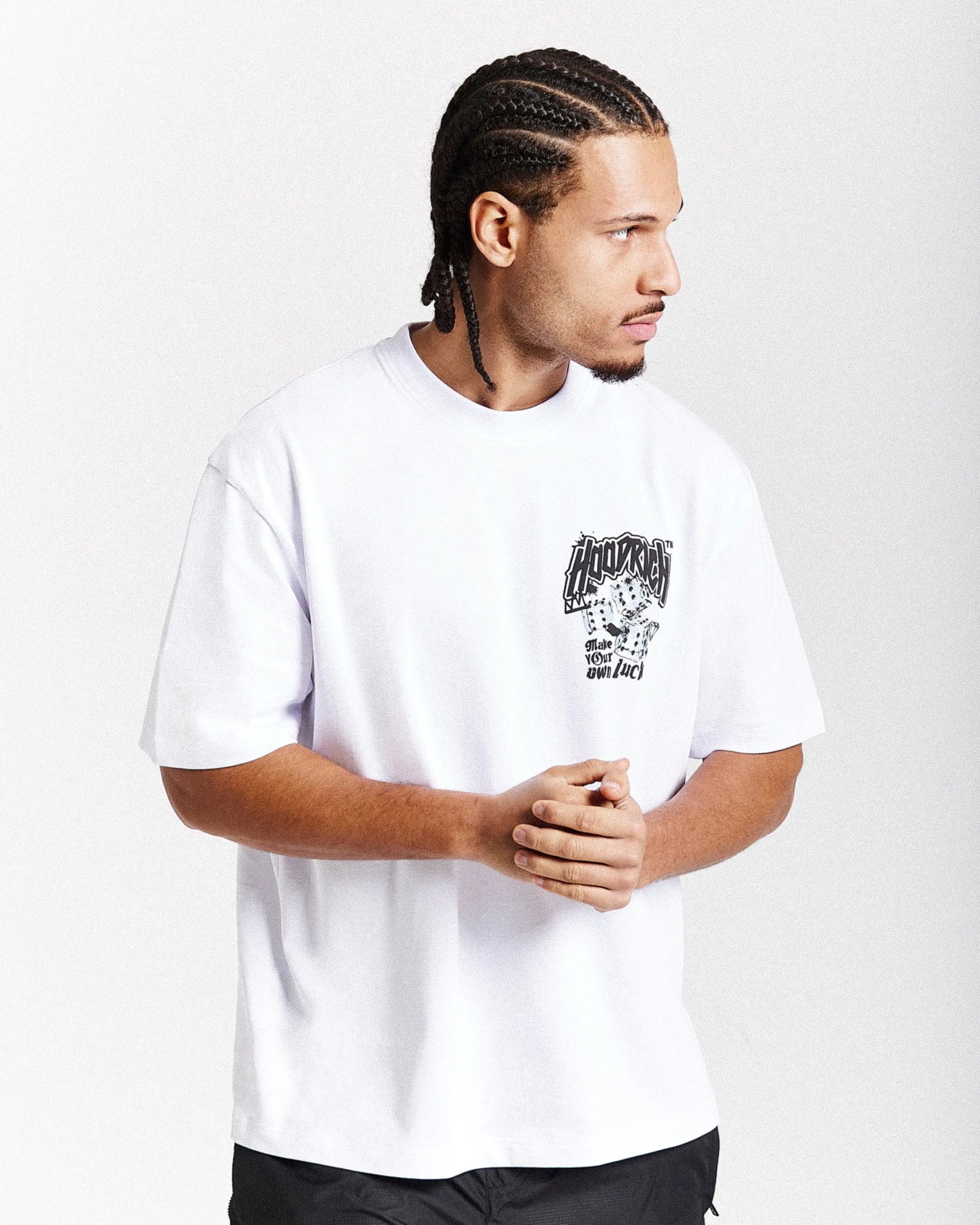 Fortune Oversized T-Shirt - White/Black/Blue sold by Hoodrich product image thumbnail 5