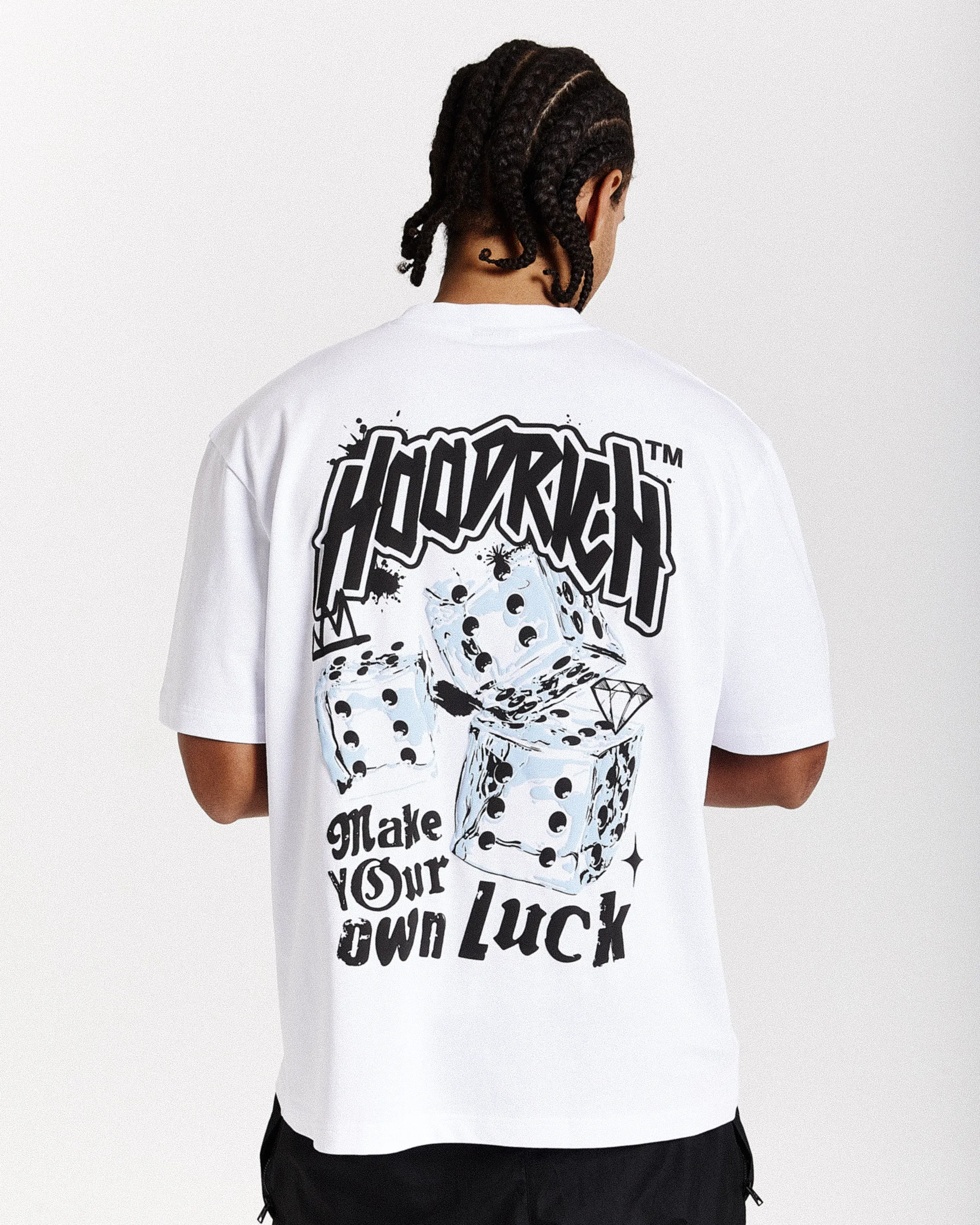 Fortune Oversized T-Shirt - White/Black/Blue sold by Hoodrich product image thumbnail 2