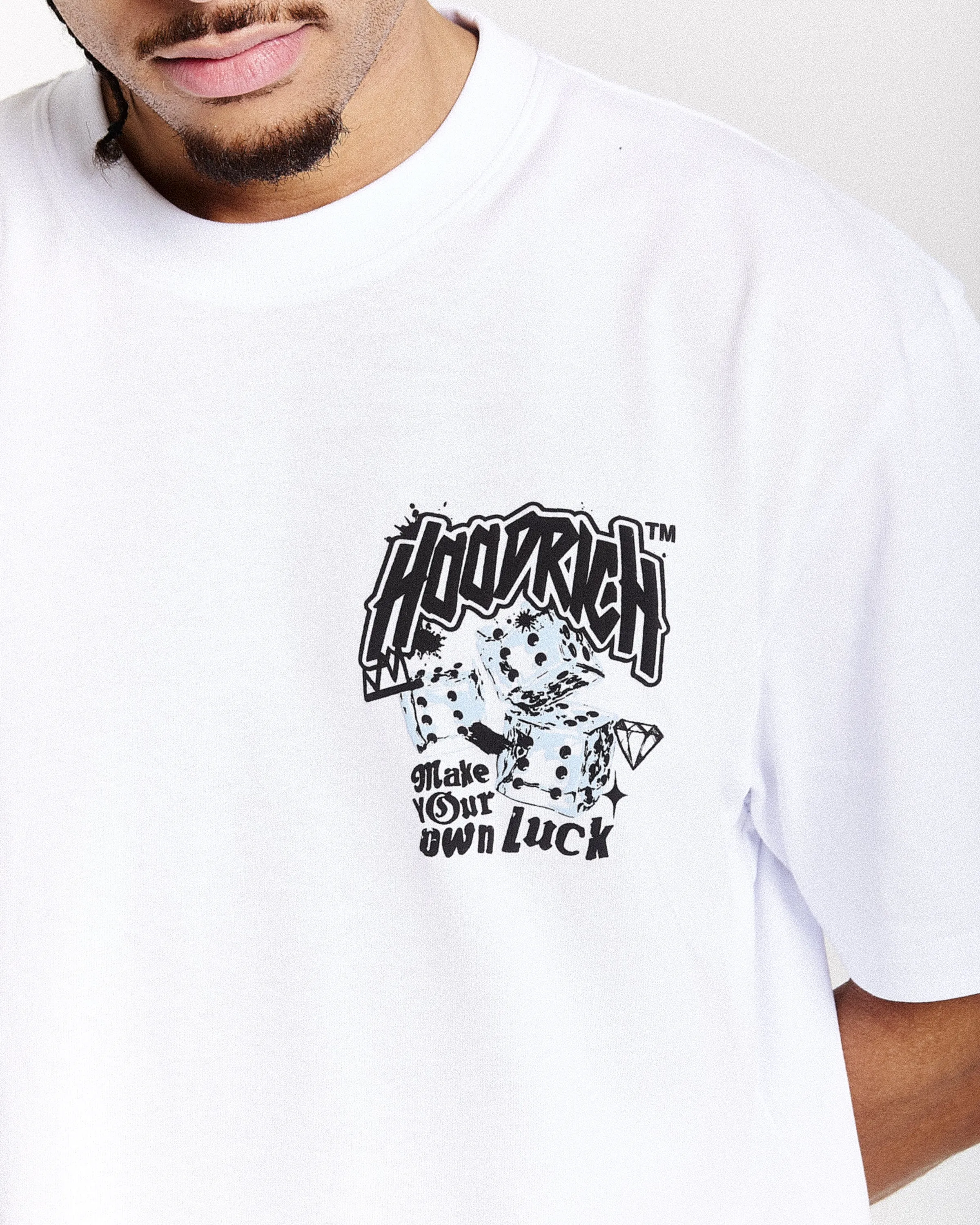 Fortune Oversized T-Shirt - White/Black/Blue sold by Hoodrich product image thumbnail 3