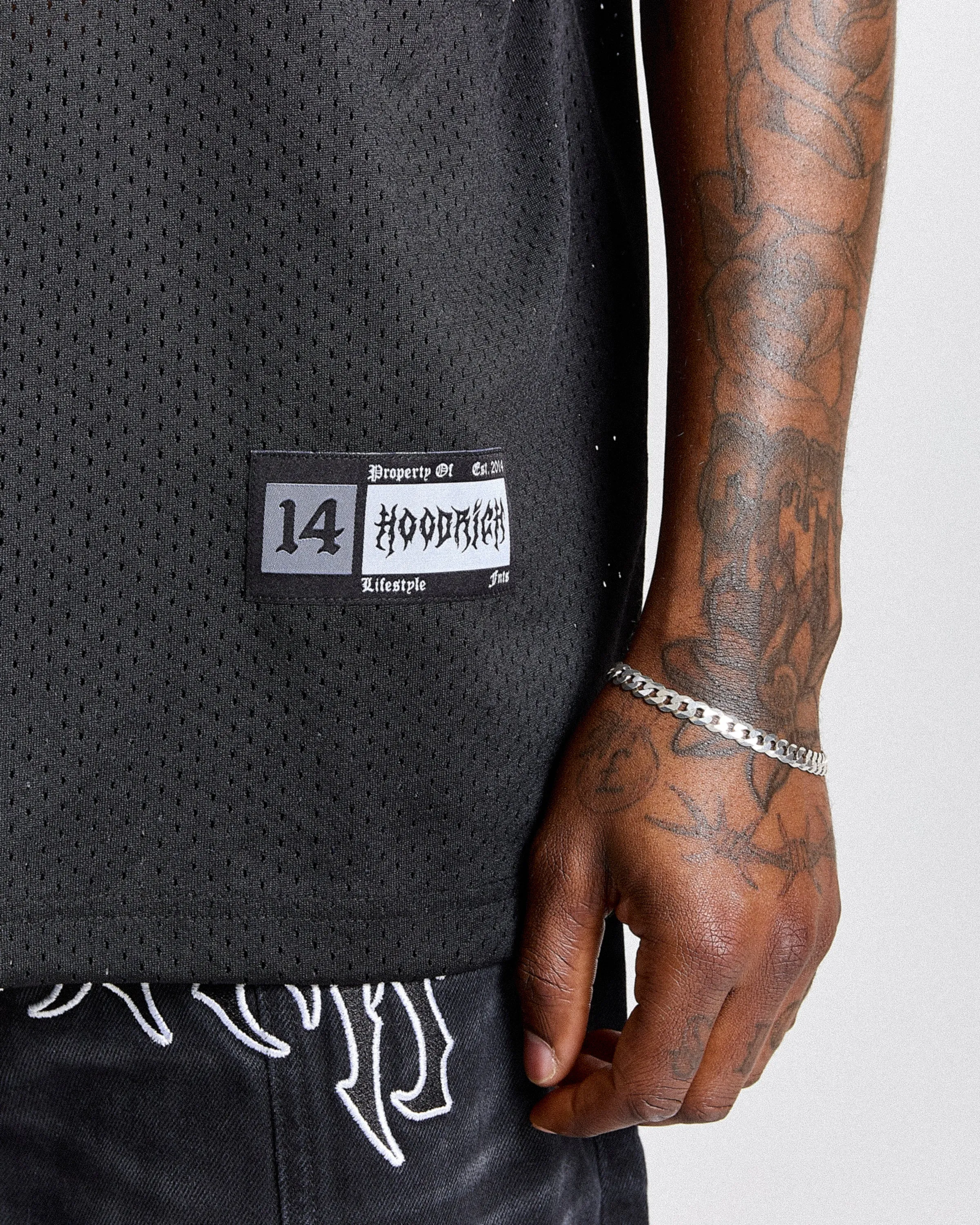 Spectral Oversized Mesh Jersey - Black/White sold by Hoodrich product image thumbnail 4