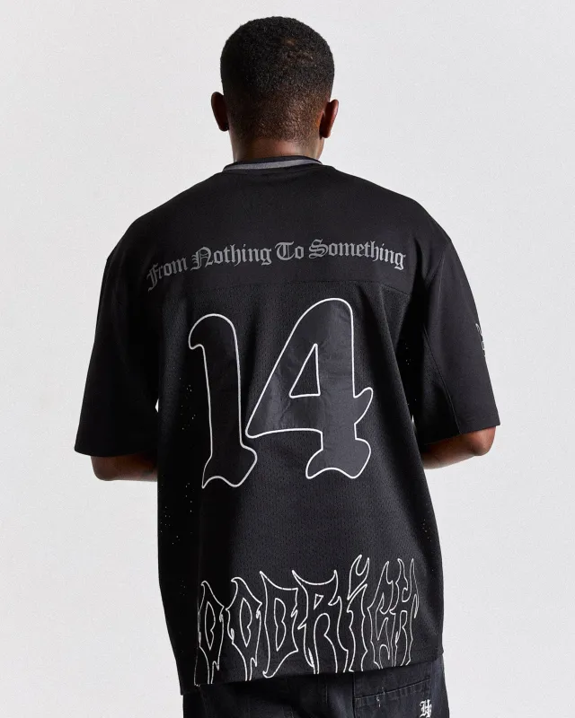 Spectral Oversized Mesh Jersey - Black/White sold by Hoodrich