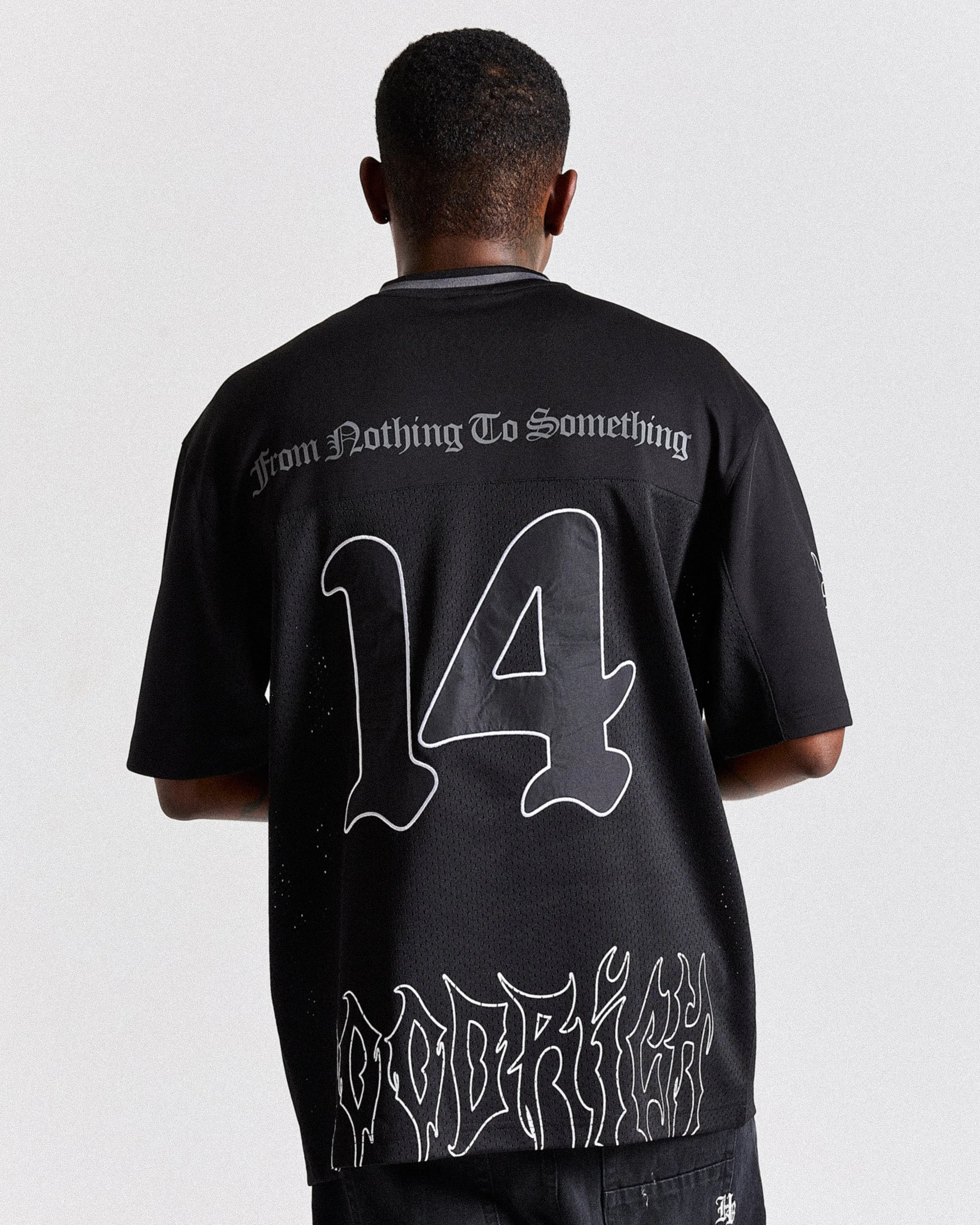 Spectral Oversized Mesh Jersey - Black/White sold by Hoodrich