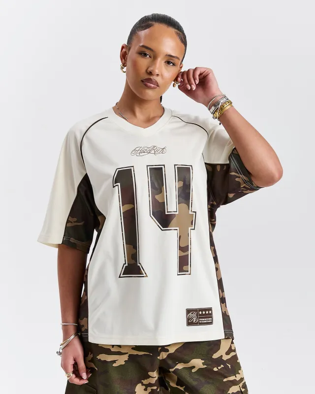 Field Oversized Jersey - White/Camo made by Hoodrich