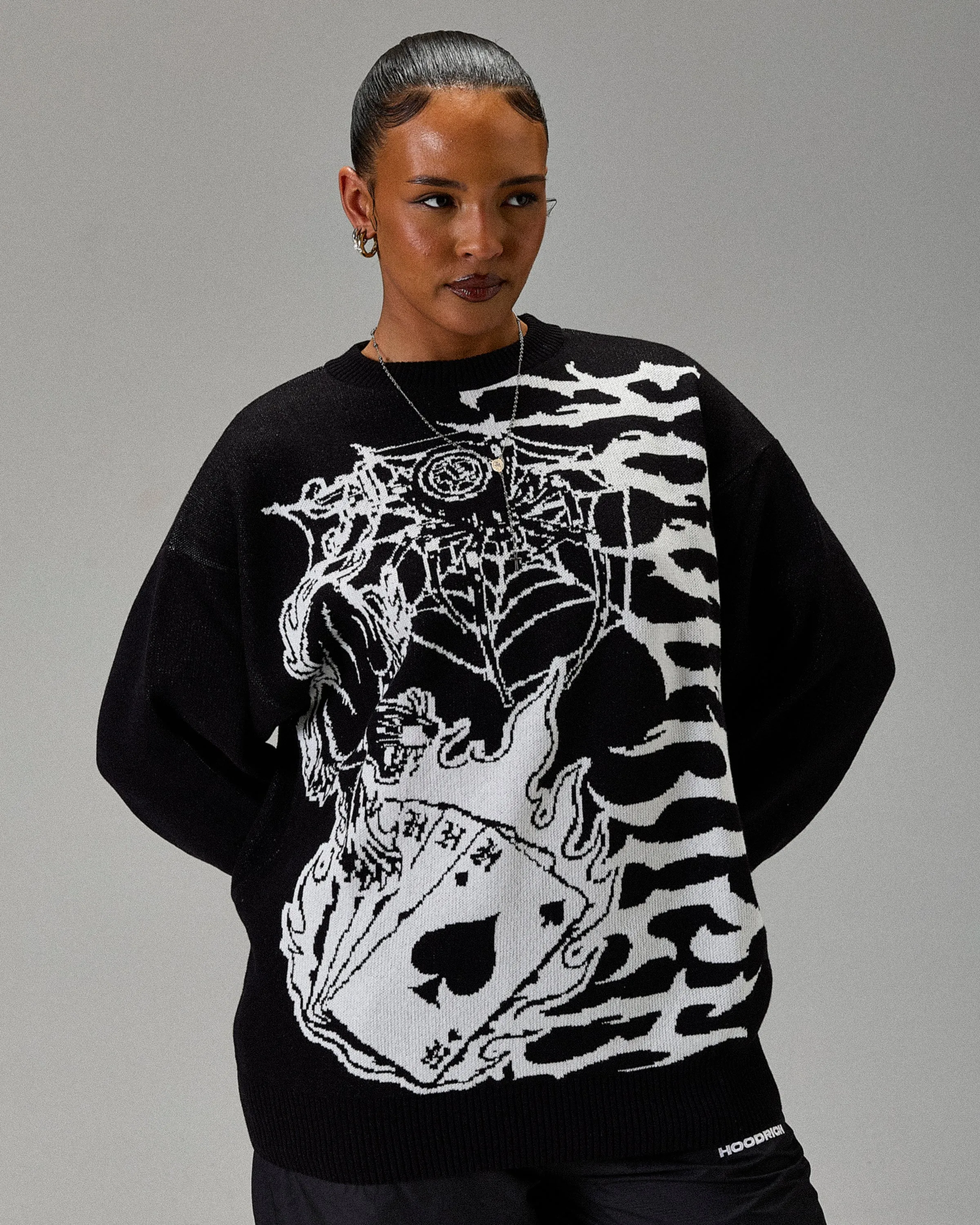 The Winner's Circle Wreckage Knitwear Sweater - Black/white sold by Hoodrich product image thumbnail 4