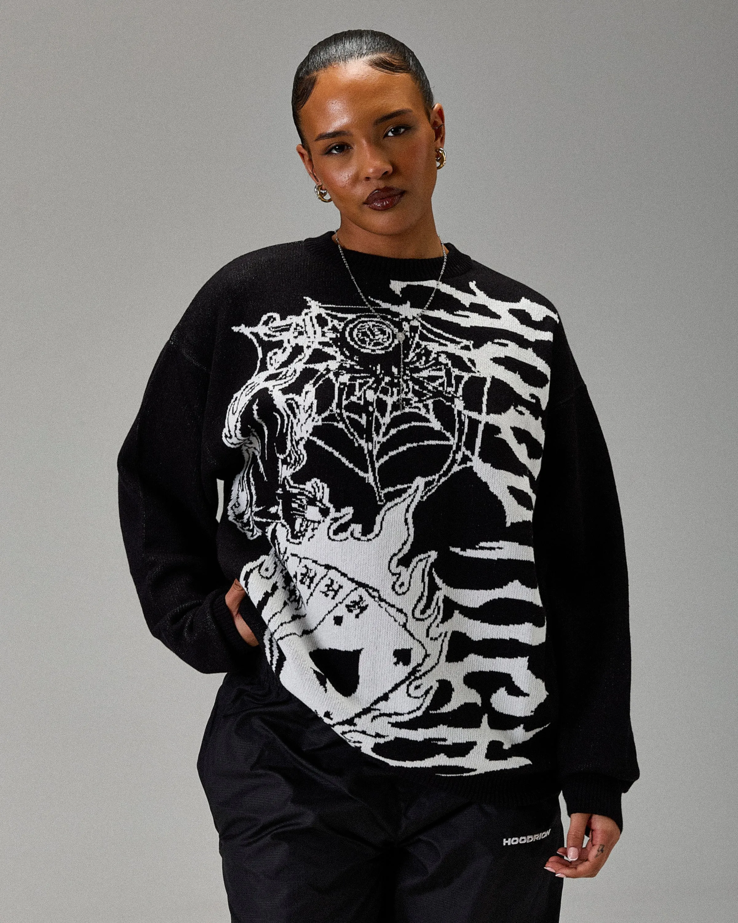 The Winner's Circle Wreckage Knitwear Sweater - Black/white sold by Hoodrich product image thumbnail 2