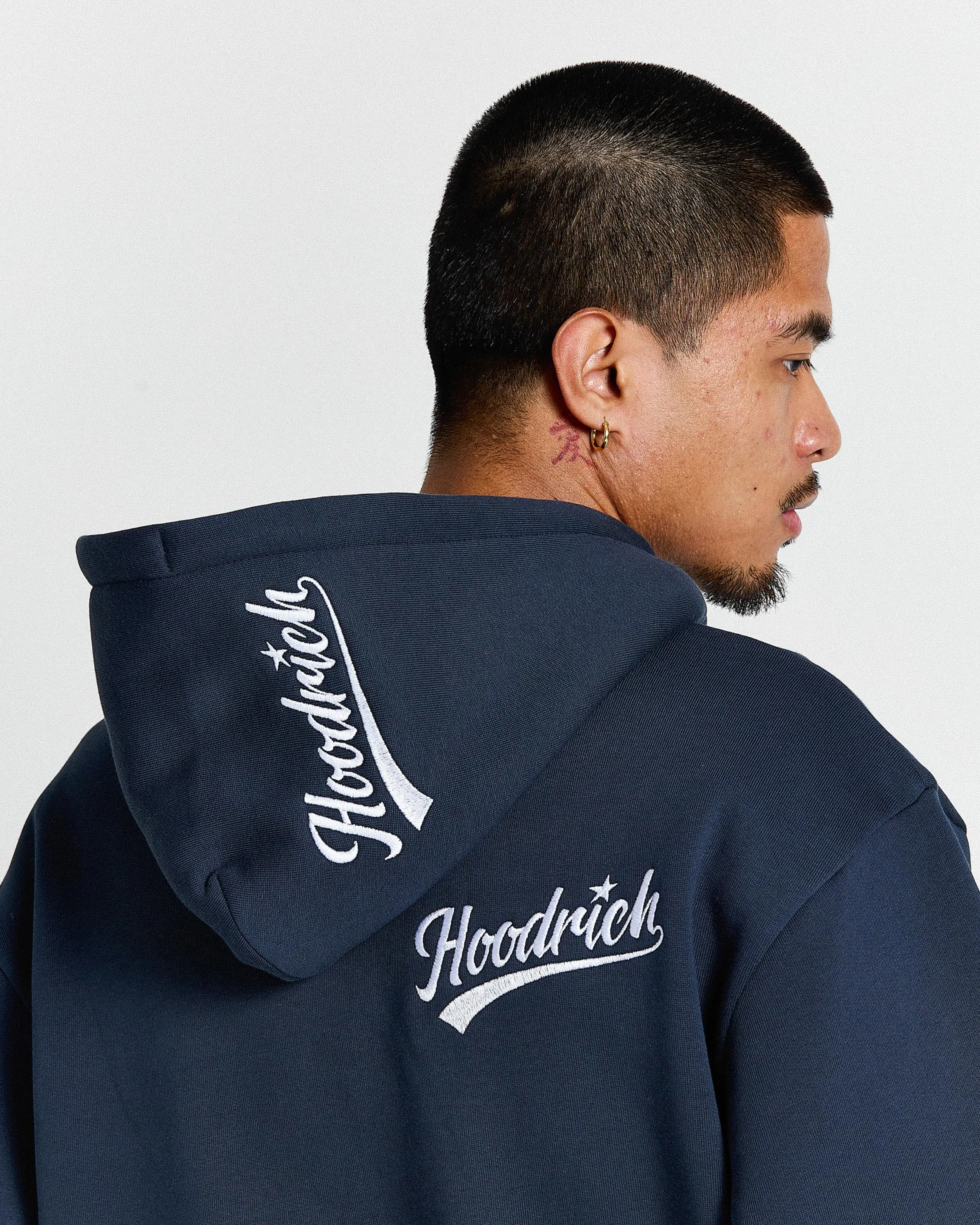 Multi Stade Oversized Hoodie - Navy/White sold by Hoodrich product image thumbnail 2