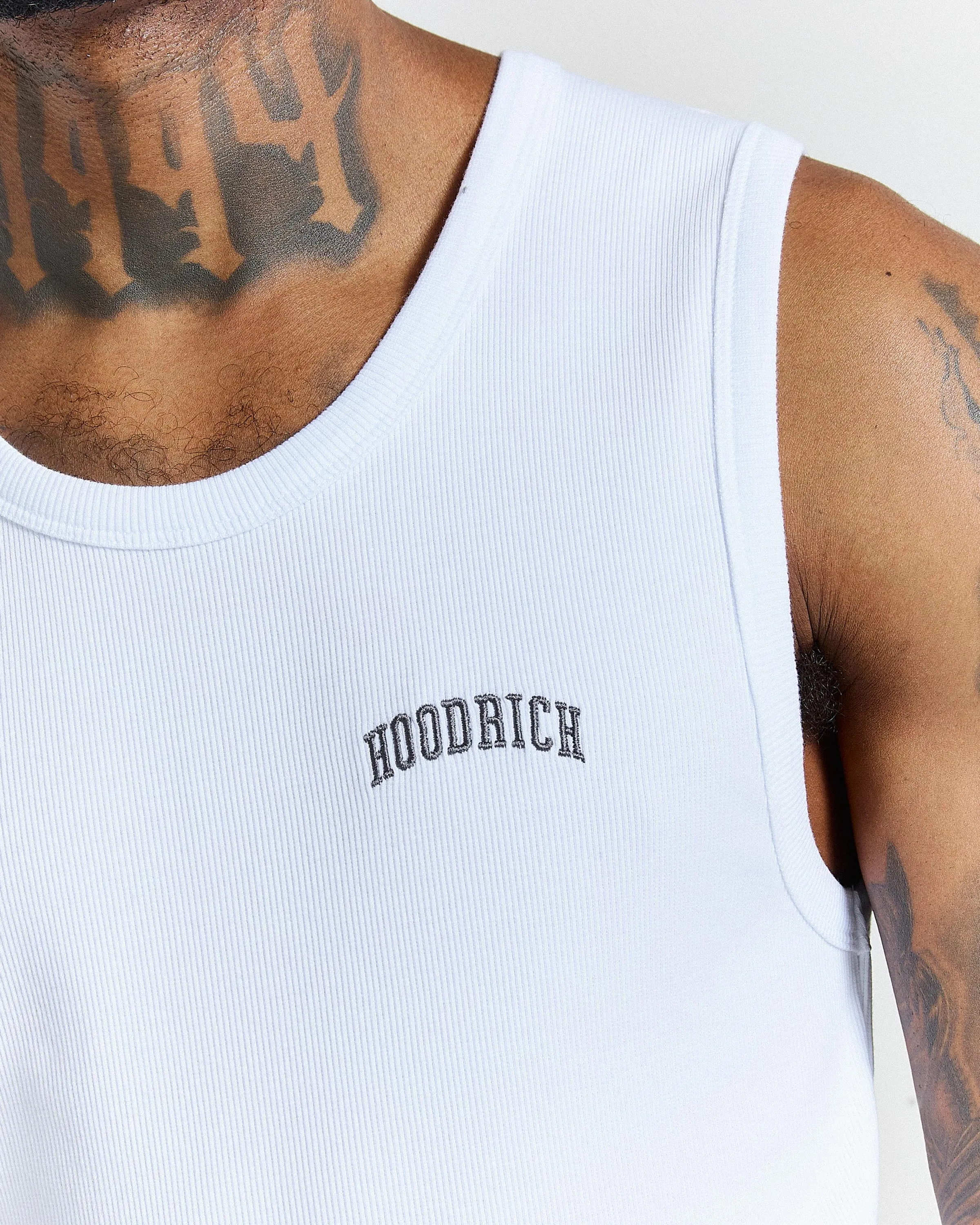 Varsite Ribbed Vest - White/Grey sold by Hoodrich product image thumbnail 3