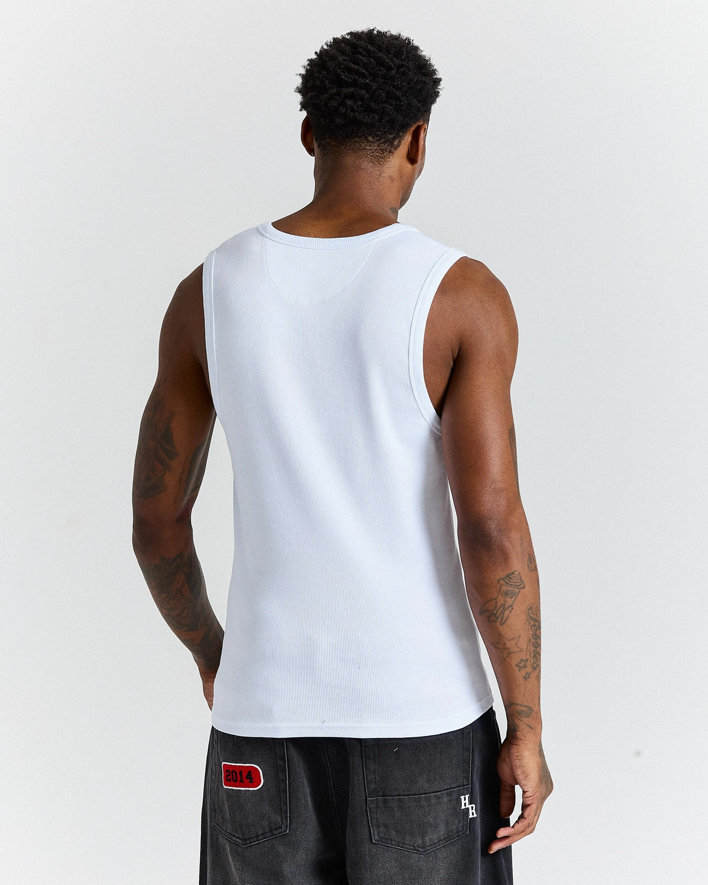 Varsite Ribbed Vest - White/Grey sold by Hoodrich product image thumbnail 5