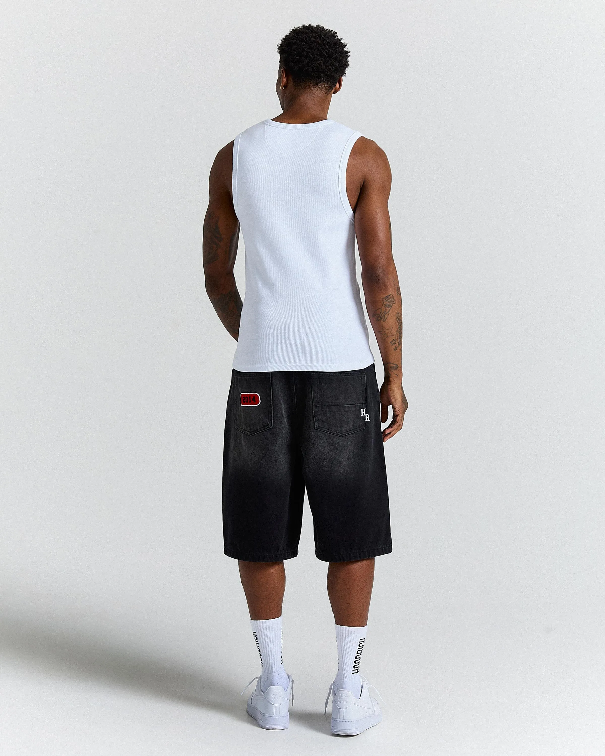 Varsite Ribbed Vest - White/Grey sold by Hoodrich product image thumbnail 4