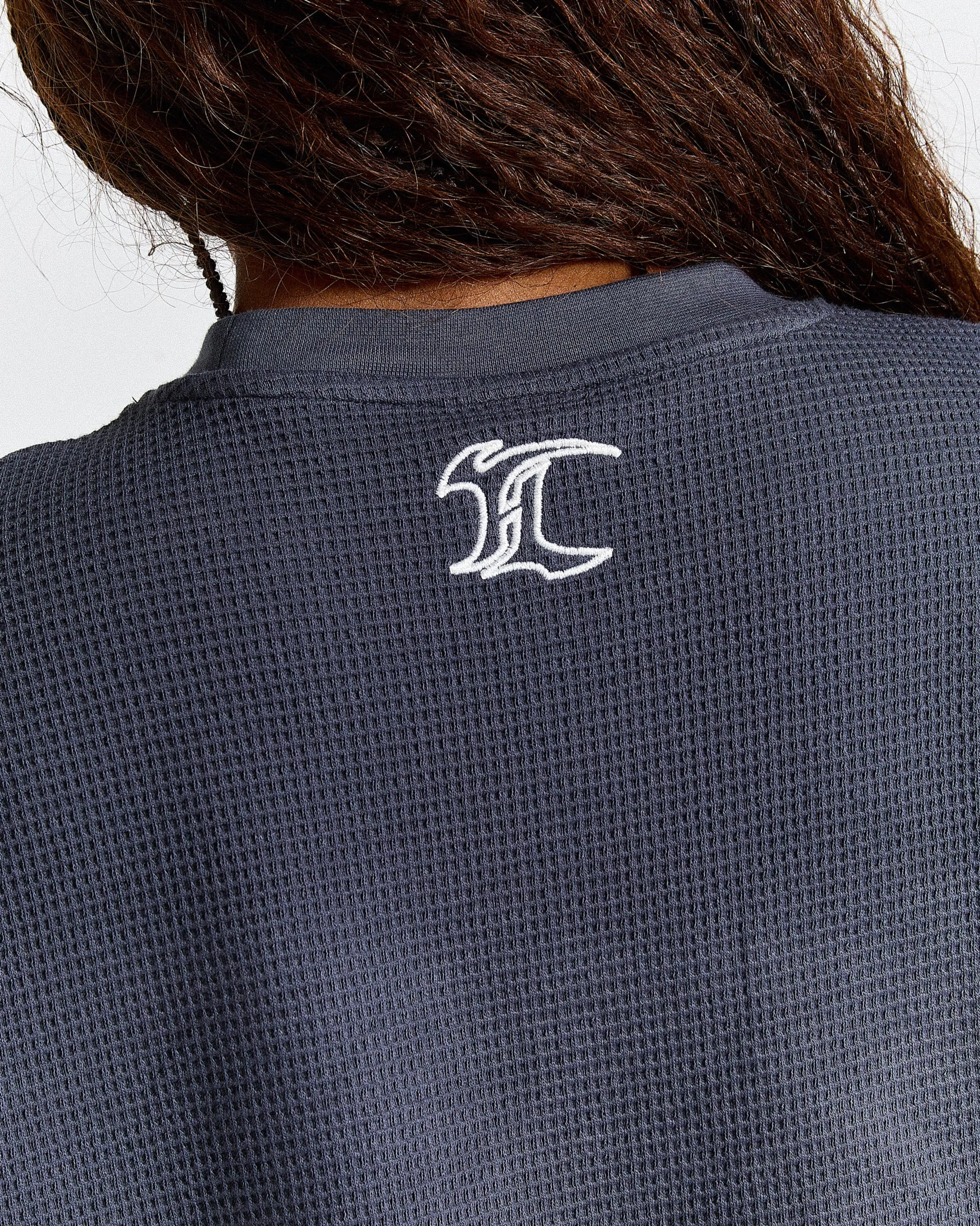 Luz Waffle Oversized T-Shirt - Dark Grey/White sold by Hoodrich product image thumbnail 5