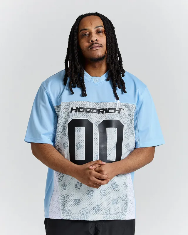 Eterno Motif Oversized Mesh Jersey - Blue/White made by Hoodrich