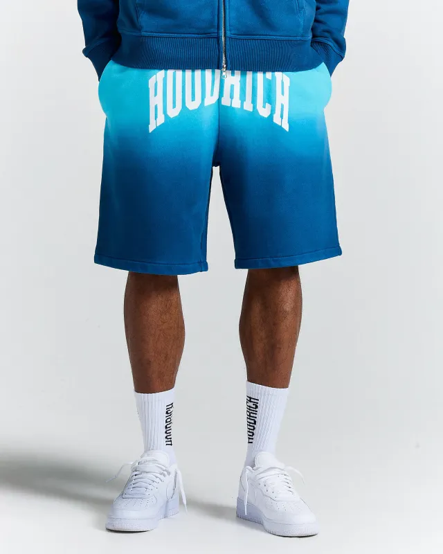 The Winner's Circle Horizon Oversized Shorts - Blue made by Hoodrich