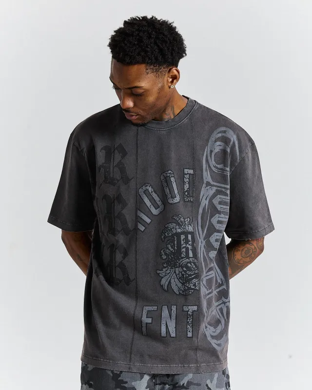 The Winner's Circle Divide Oversized T-Shirt - Grey made by Hoodrich