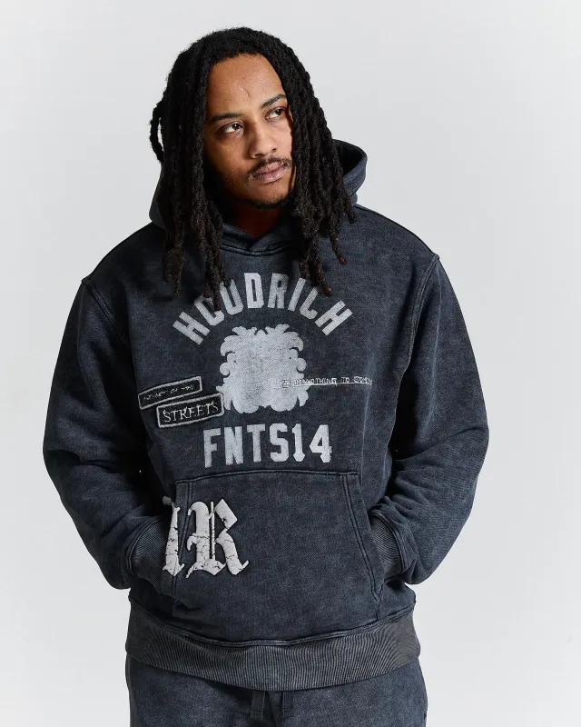 The Winner's Circle Cipher Oversized Hoodie - Black Wash made by Hoodrich