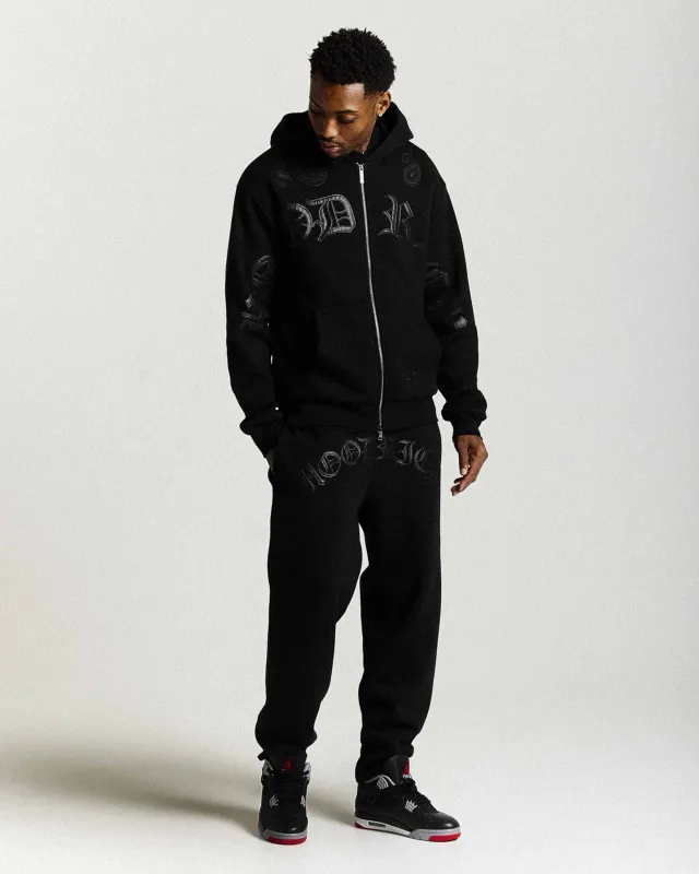 Men's Inkline Full Tracksuit - Black made by Hoodrich