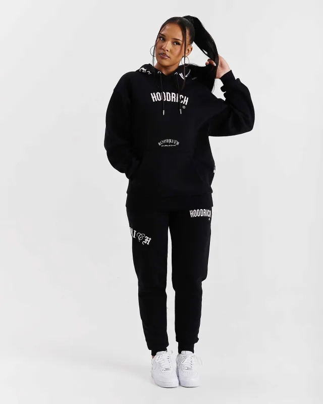 Women's Calor Full Tracksuit - Black/Pink/Silver made by Hoodrich