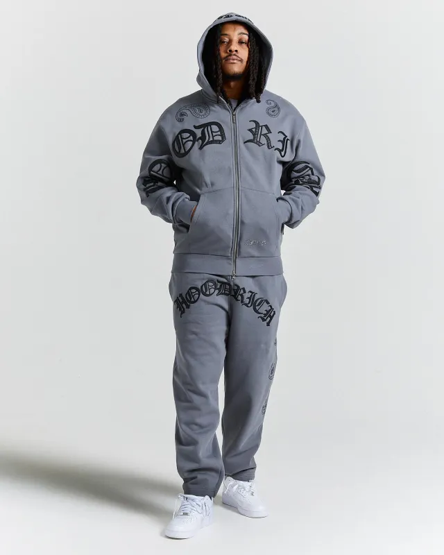 Men's Inkline Full Tracksuit - Grey/Black made by Hoodrich