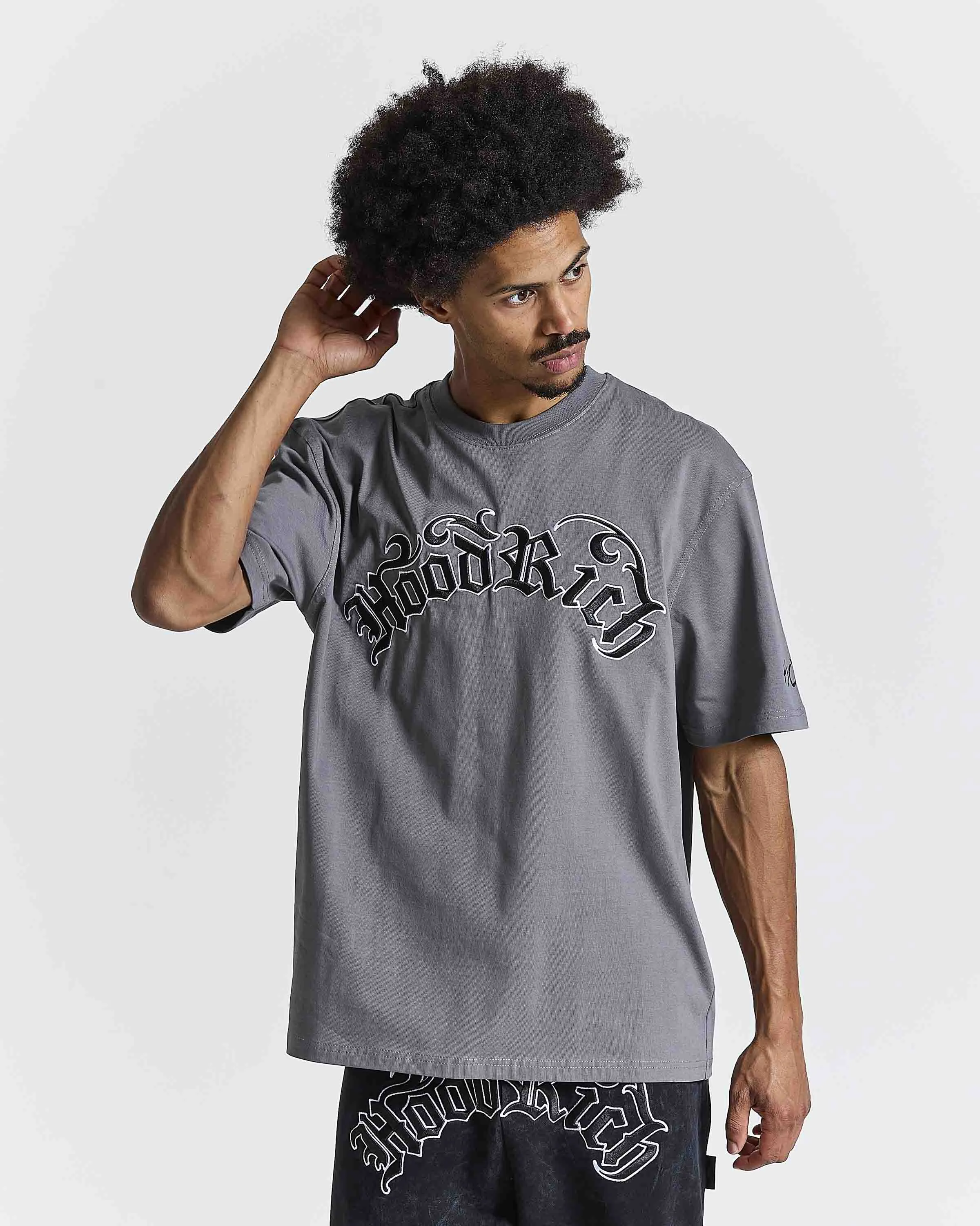 Nocturn Oversized T-Shirt - Grey/Reflective sold by Hoodrich