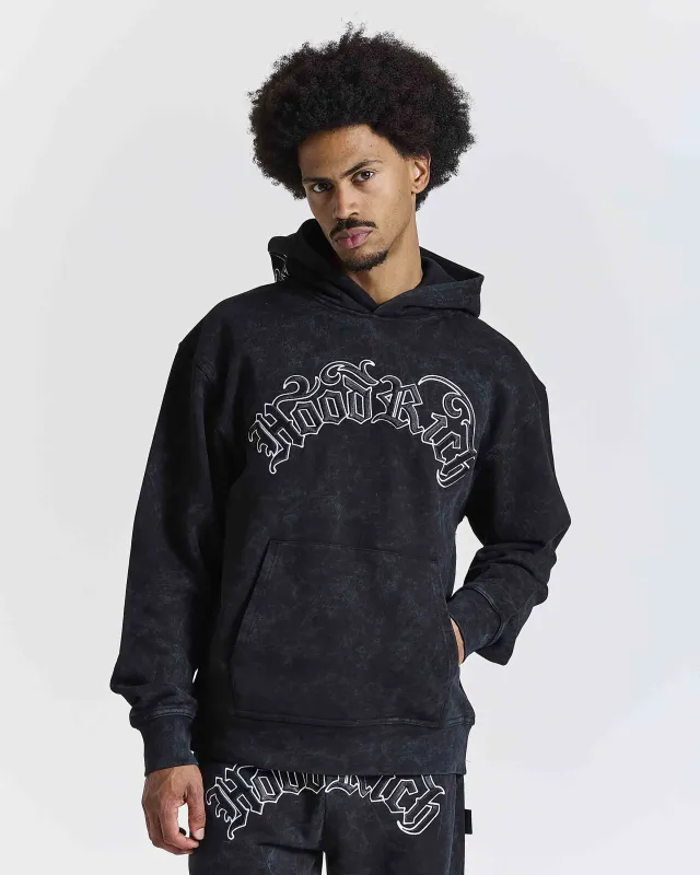 Nocturn Oversized Hoodie - Black/White made by Hoodrich