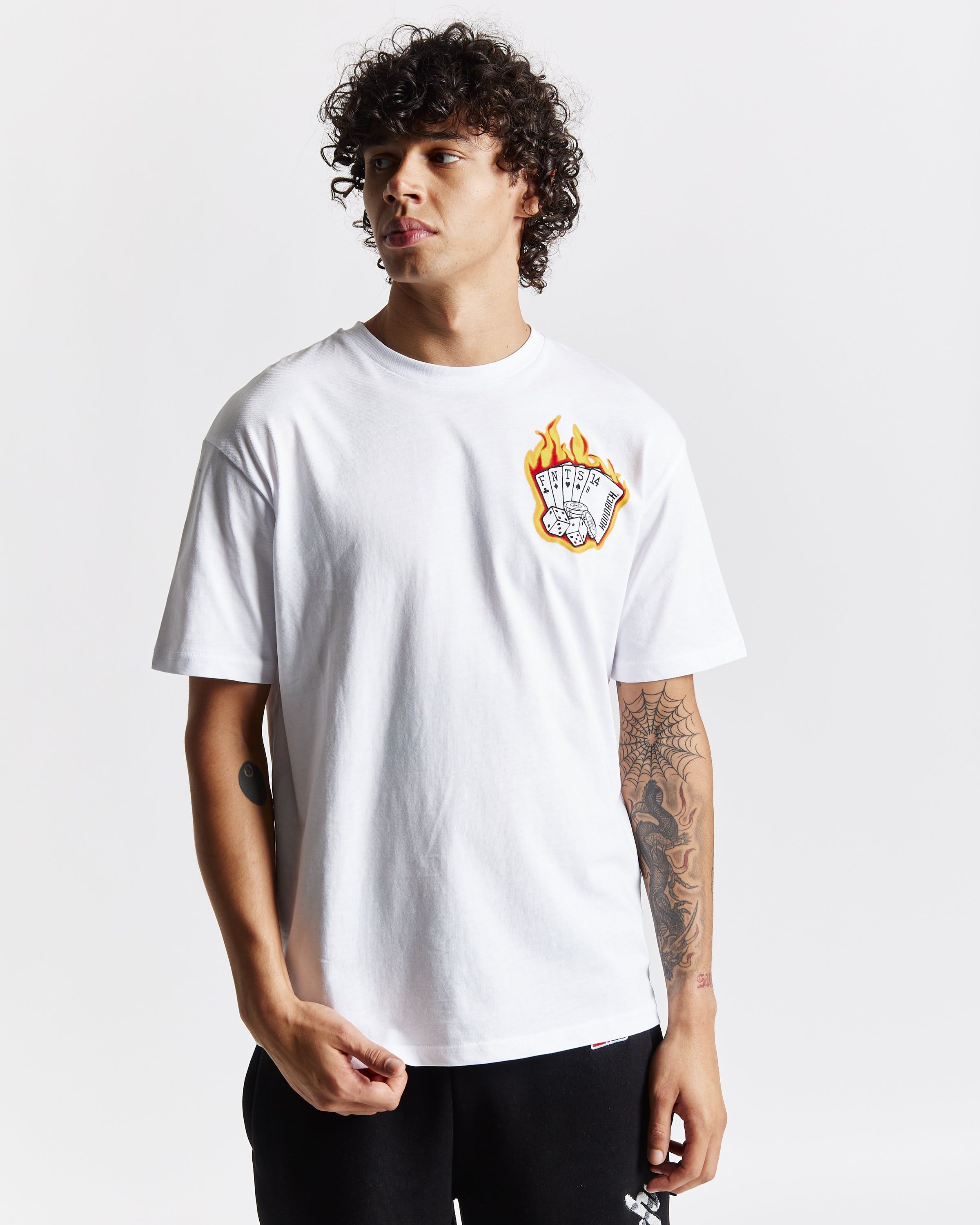 Luck T-Shirt - White/Graphic sold by Hoodrich product image thumbnail 2