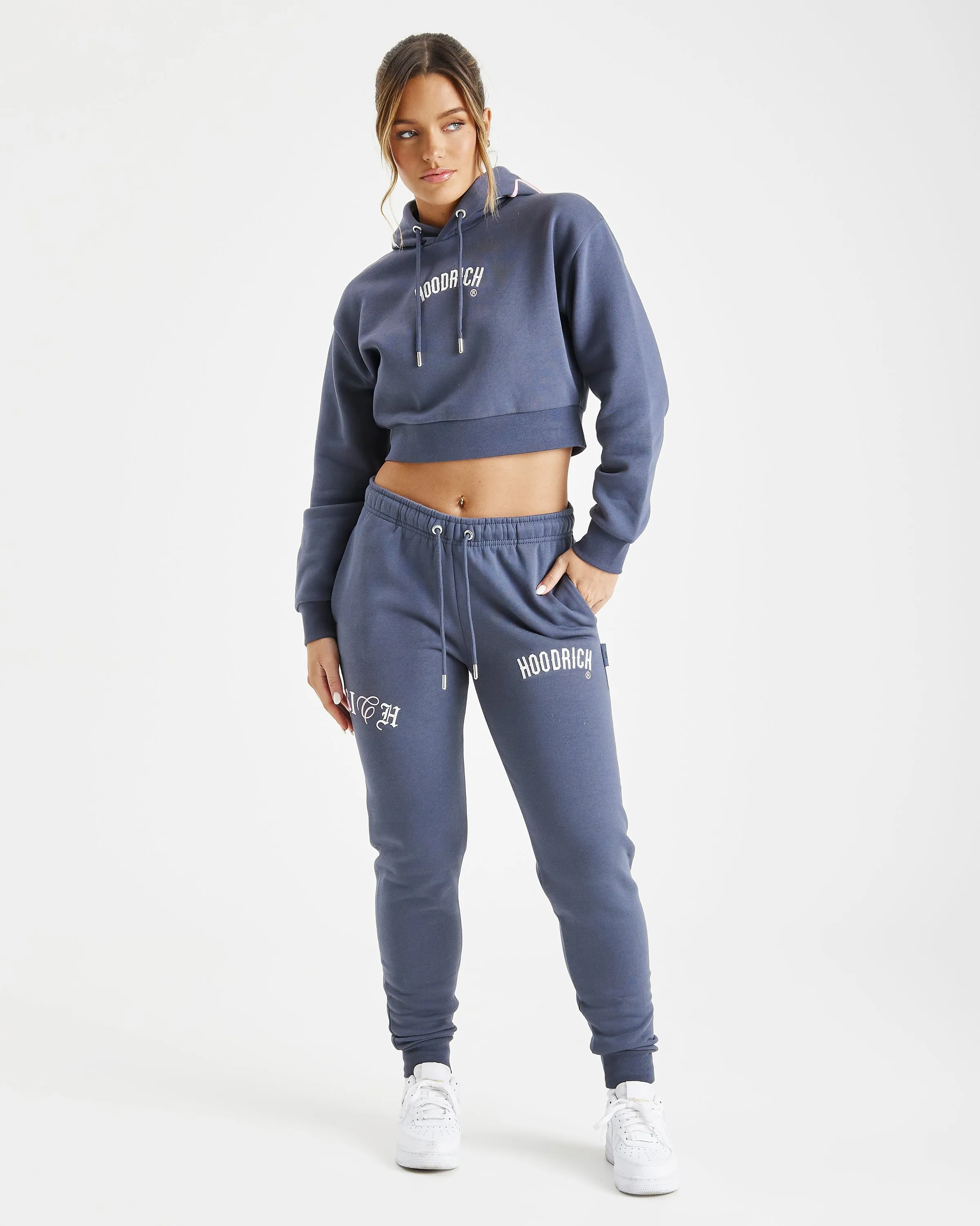 Calor Cropped Hoodie - Navy sold by Hoodrich product image thumbnail 4