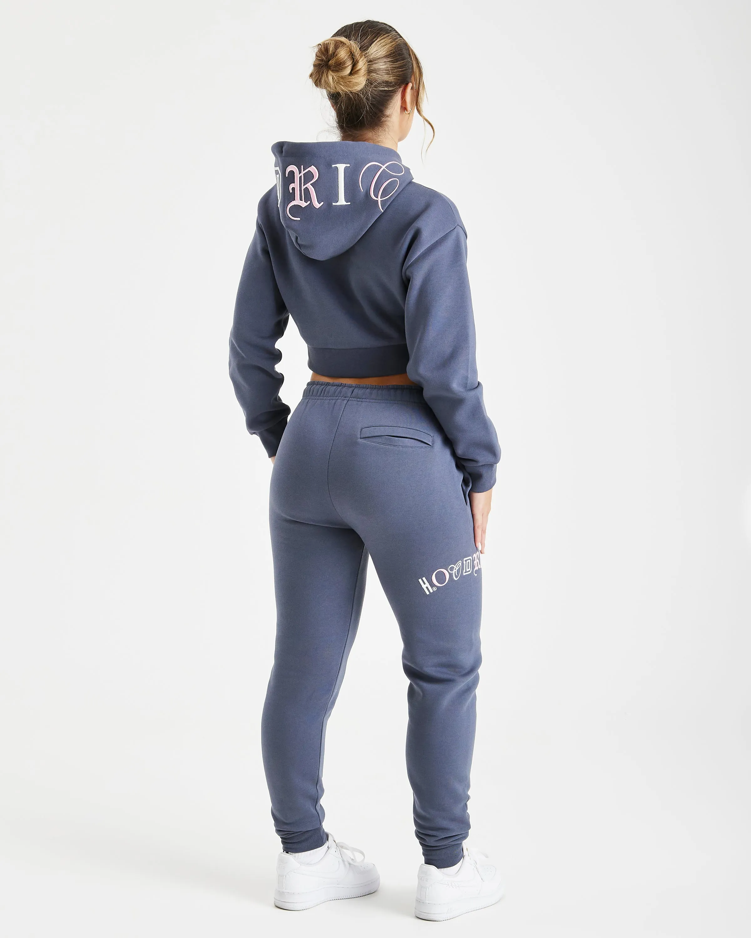 Calor Cropped Hoodie - Navy sold by Hoodrich product image thumbnail 5