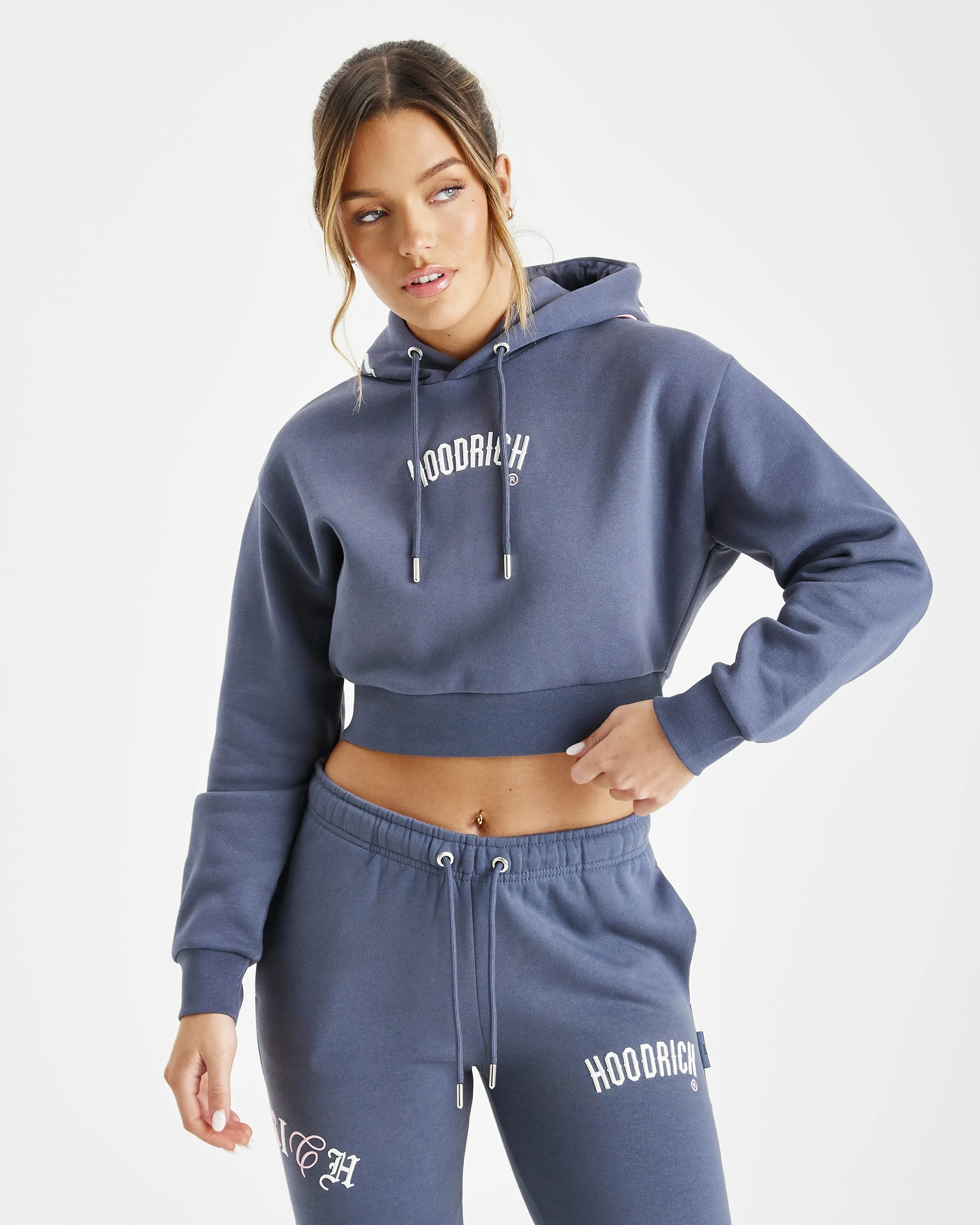 Calor Cropped Hoodie - Navy sold by Hoodrich product image thumbnail 2
