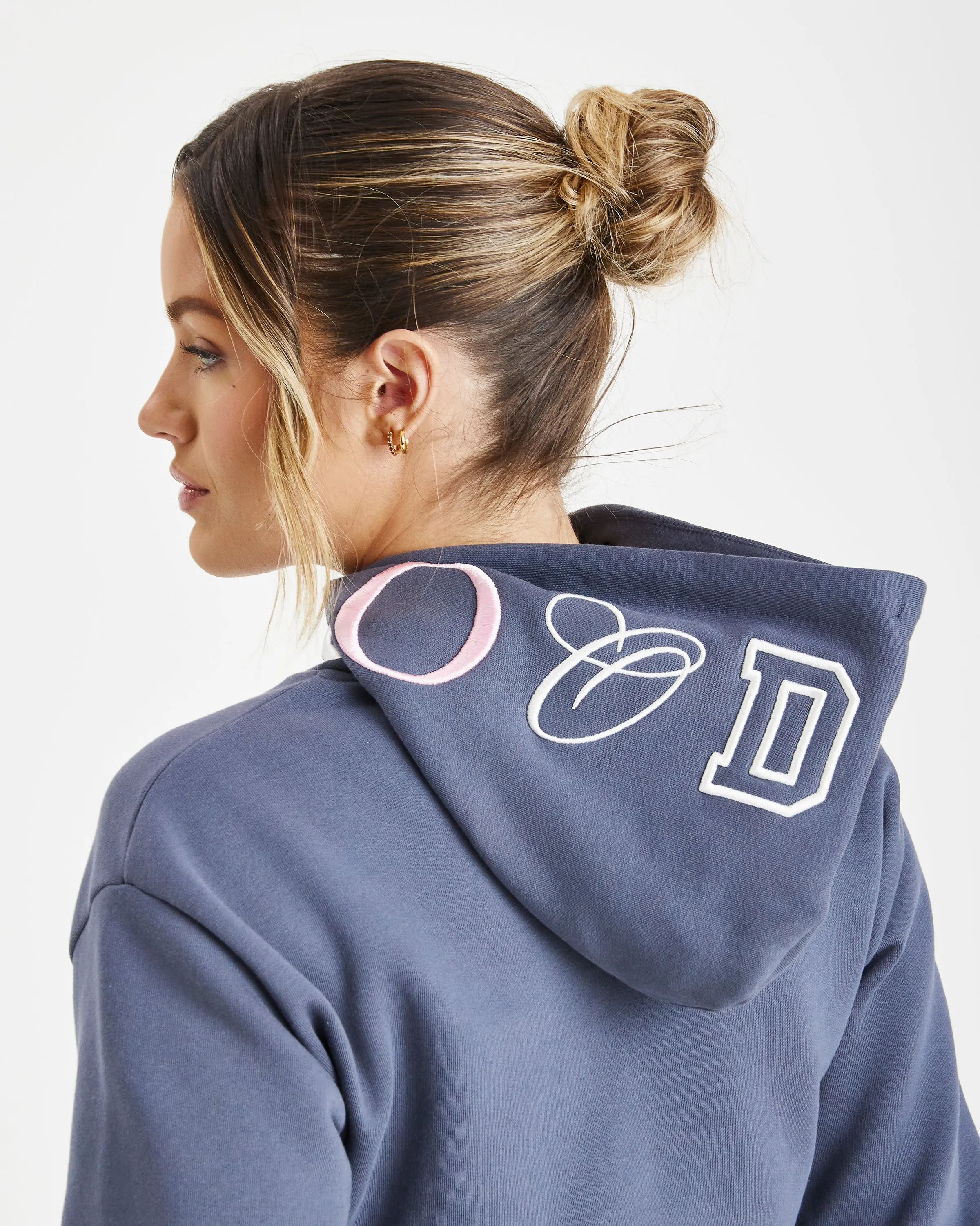 Calor Cropped Hoodie - Navy sold by Hoodrich product image thumbnail 3