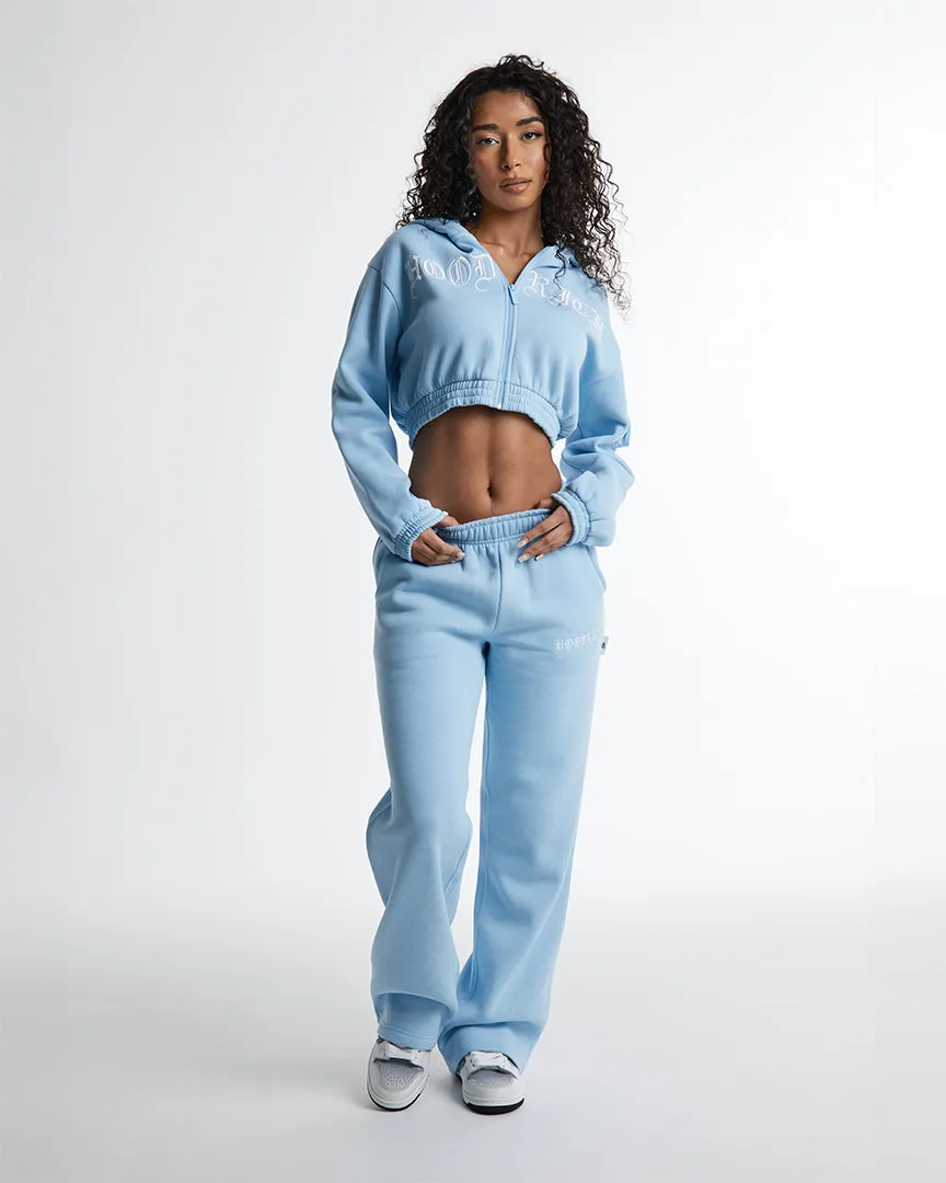 Dusk Full Zip Cropped Hoodie - Blue/White sold by Hoodrich product image thumbnail 4