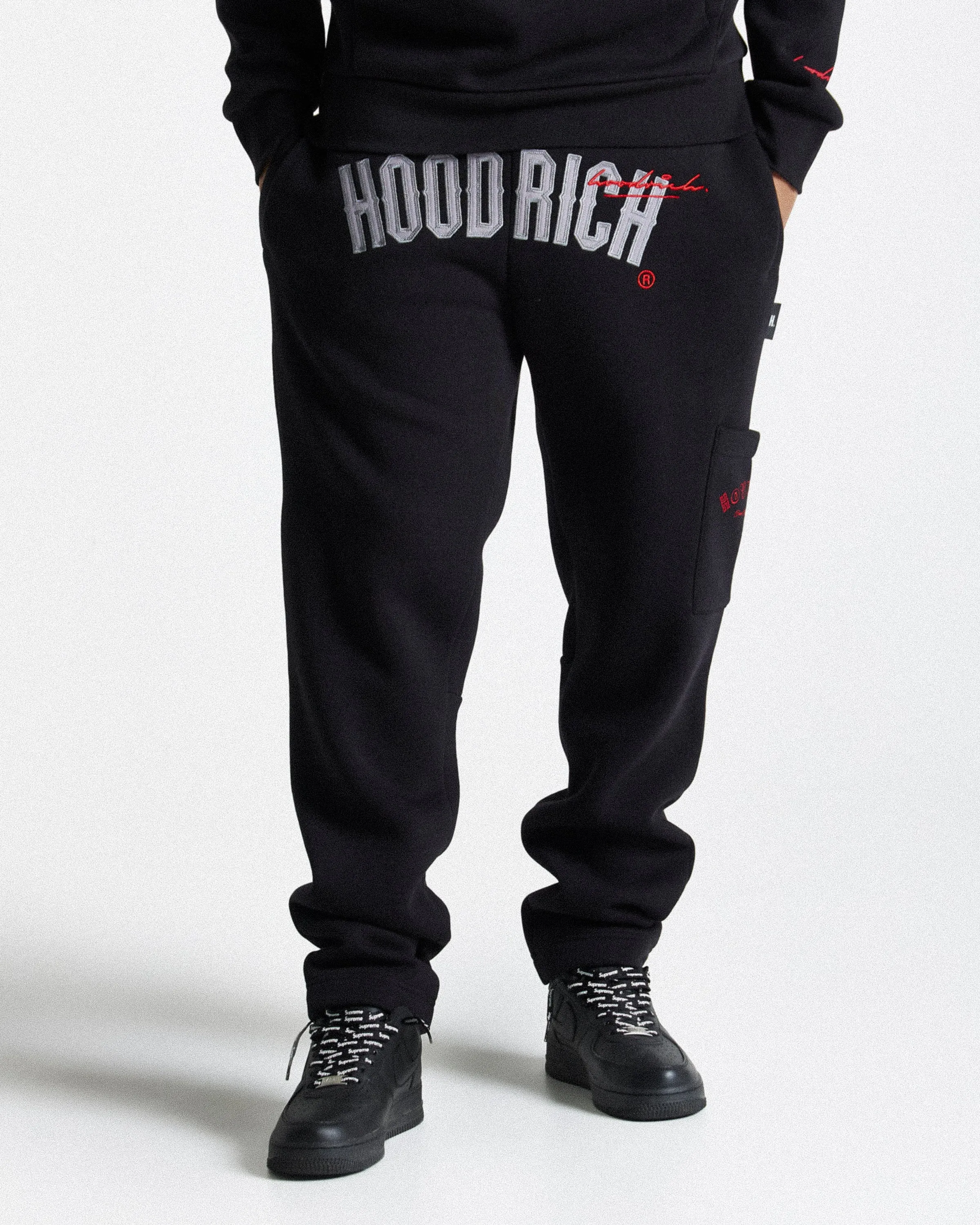 Stature Joggers - Black/Grey/Red sold by Hoodrich product image thumbnail 2