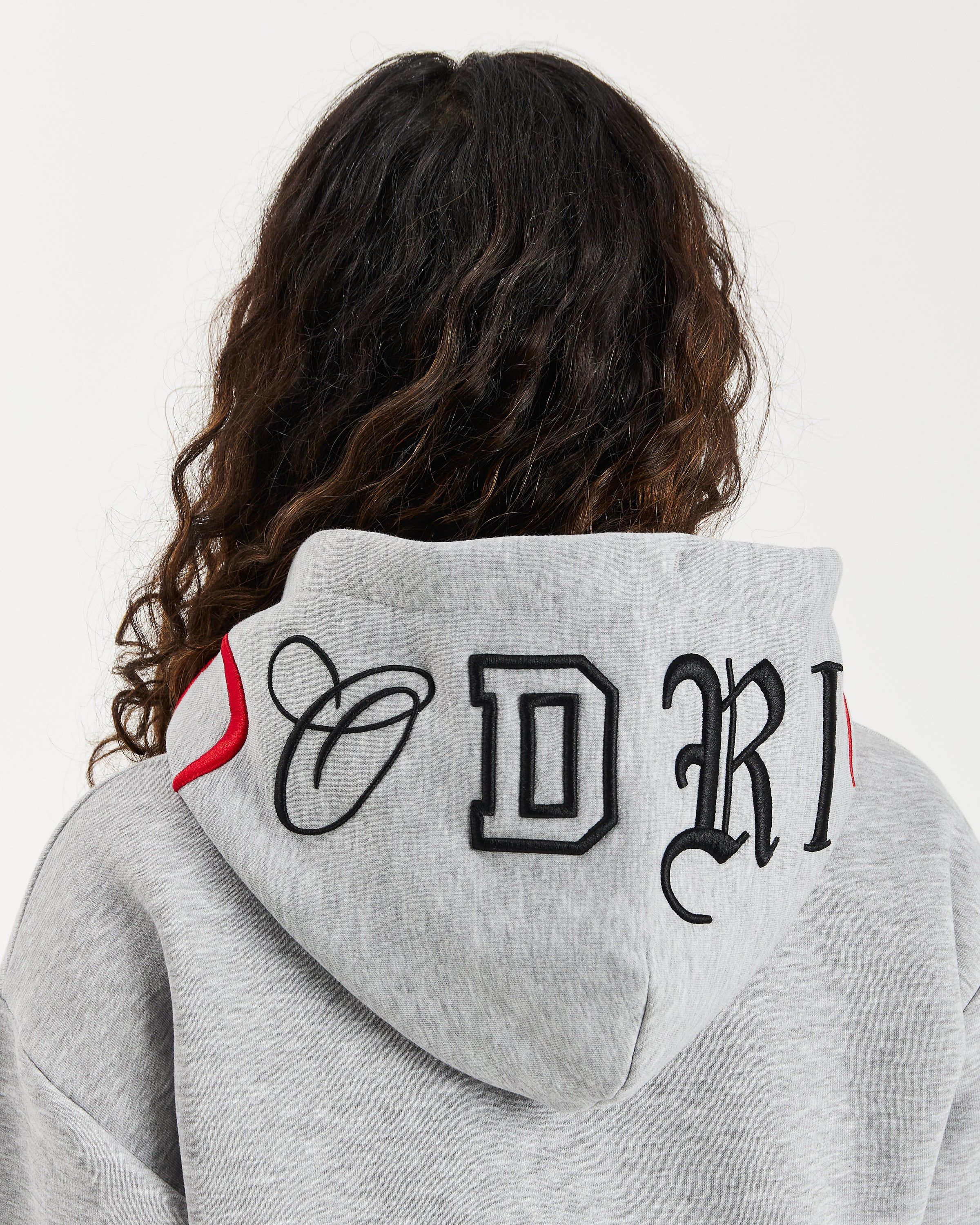 OG Calor Cropped Hoodie - Heather Grey/Black/Red sold by Hoodrich product image thumbnail 2
