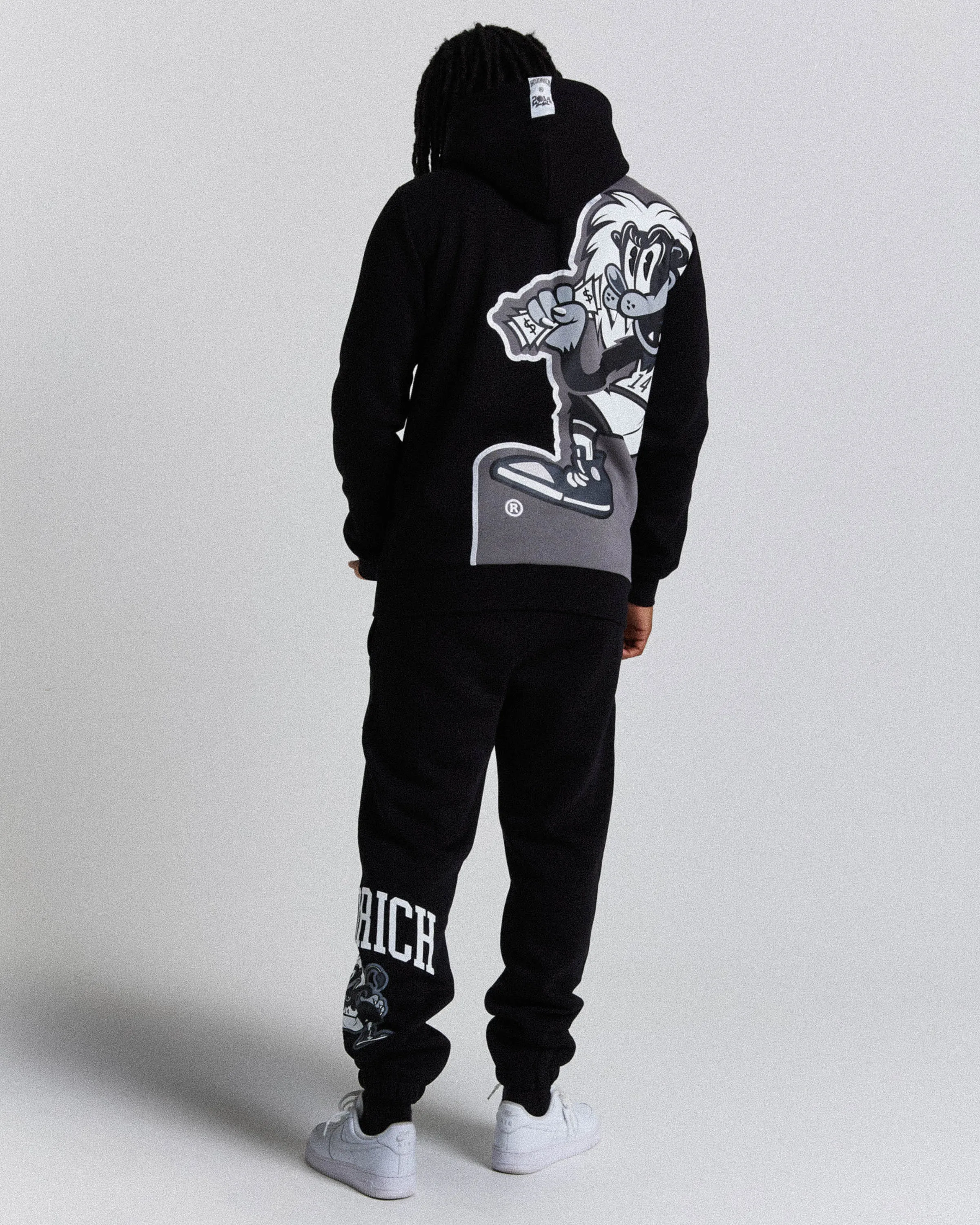 Menace Hoodie - Black/White/Grey sold by Hoodrich product image thumbnail 5