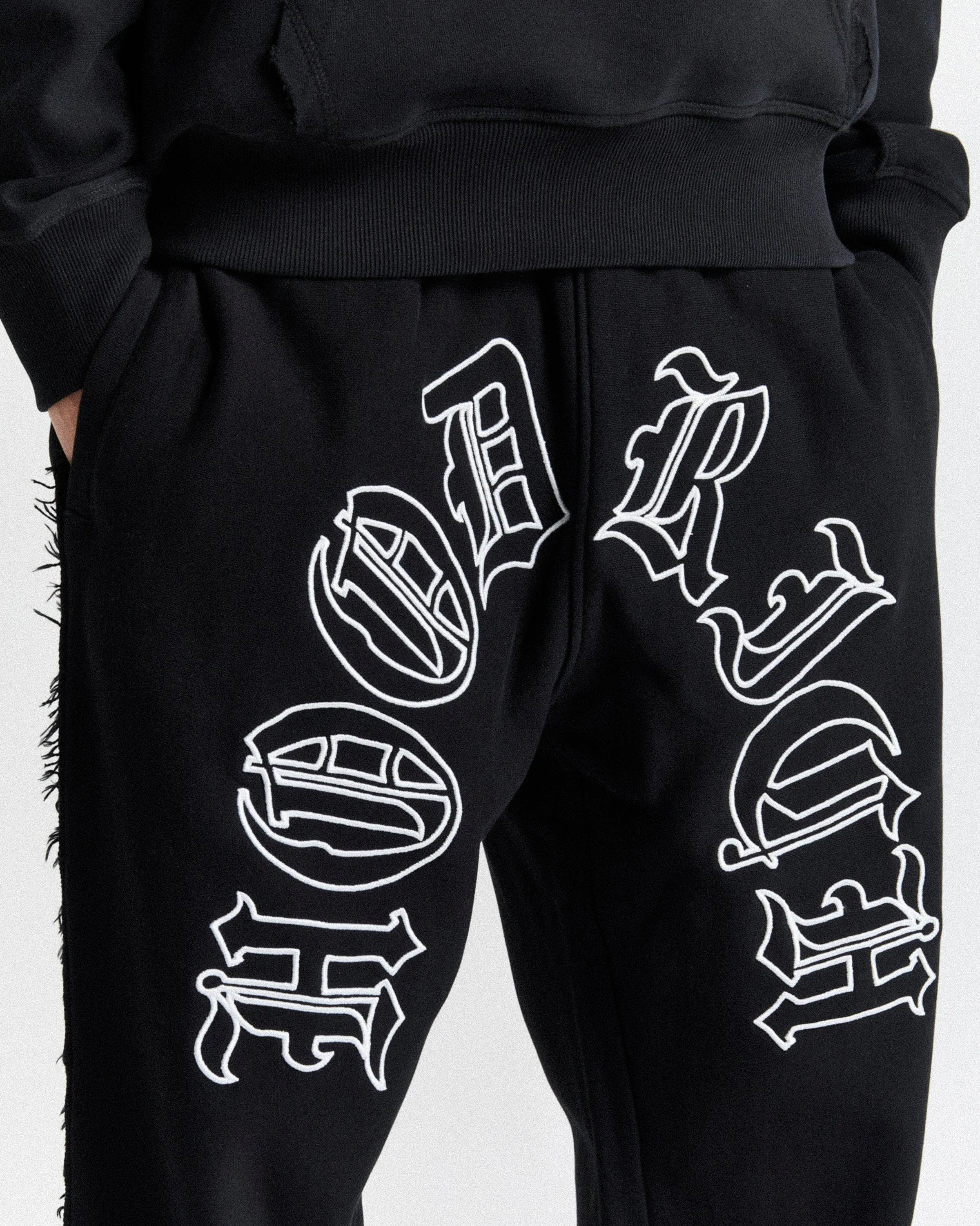 Helix Oversized Joggers - Black/White sold by Hoodrich product image thumbnail 5