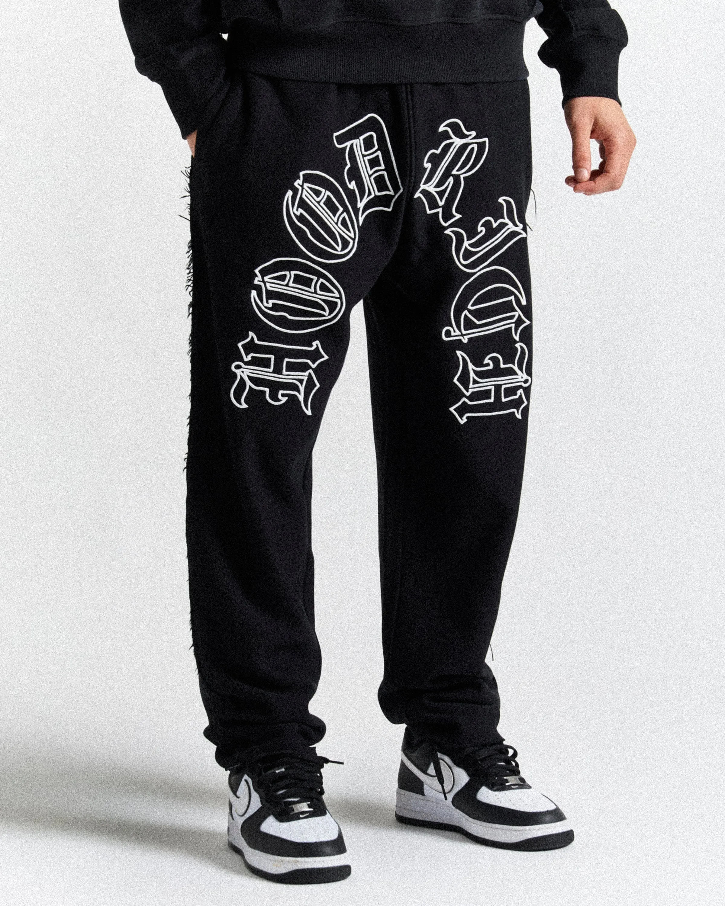 Helix Oversized Joggers - Black/White sold by Hoodrich product image thumbnail 3