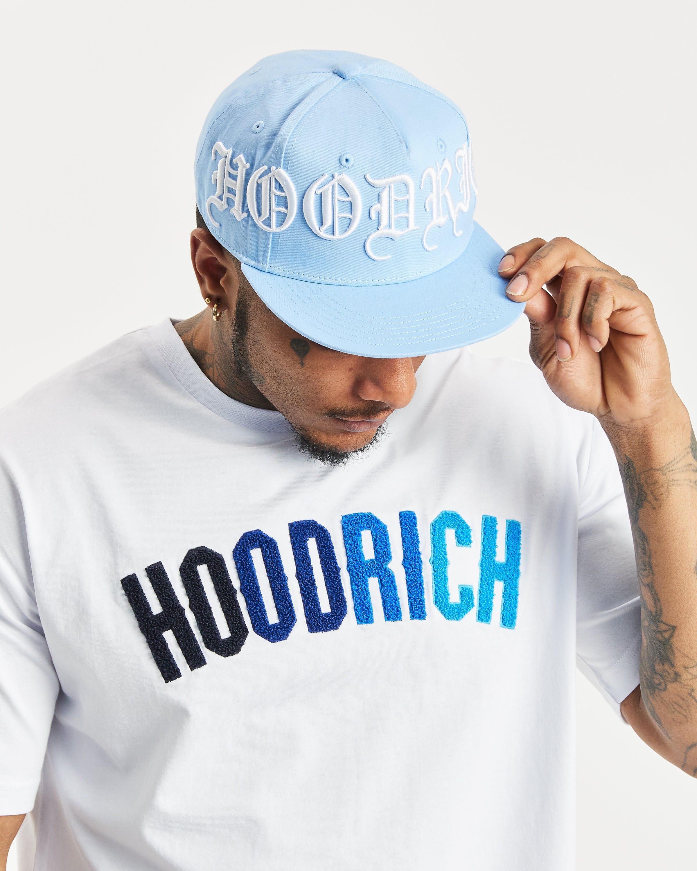 OG Script Fitted Cap Baby Blue/White Parallel