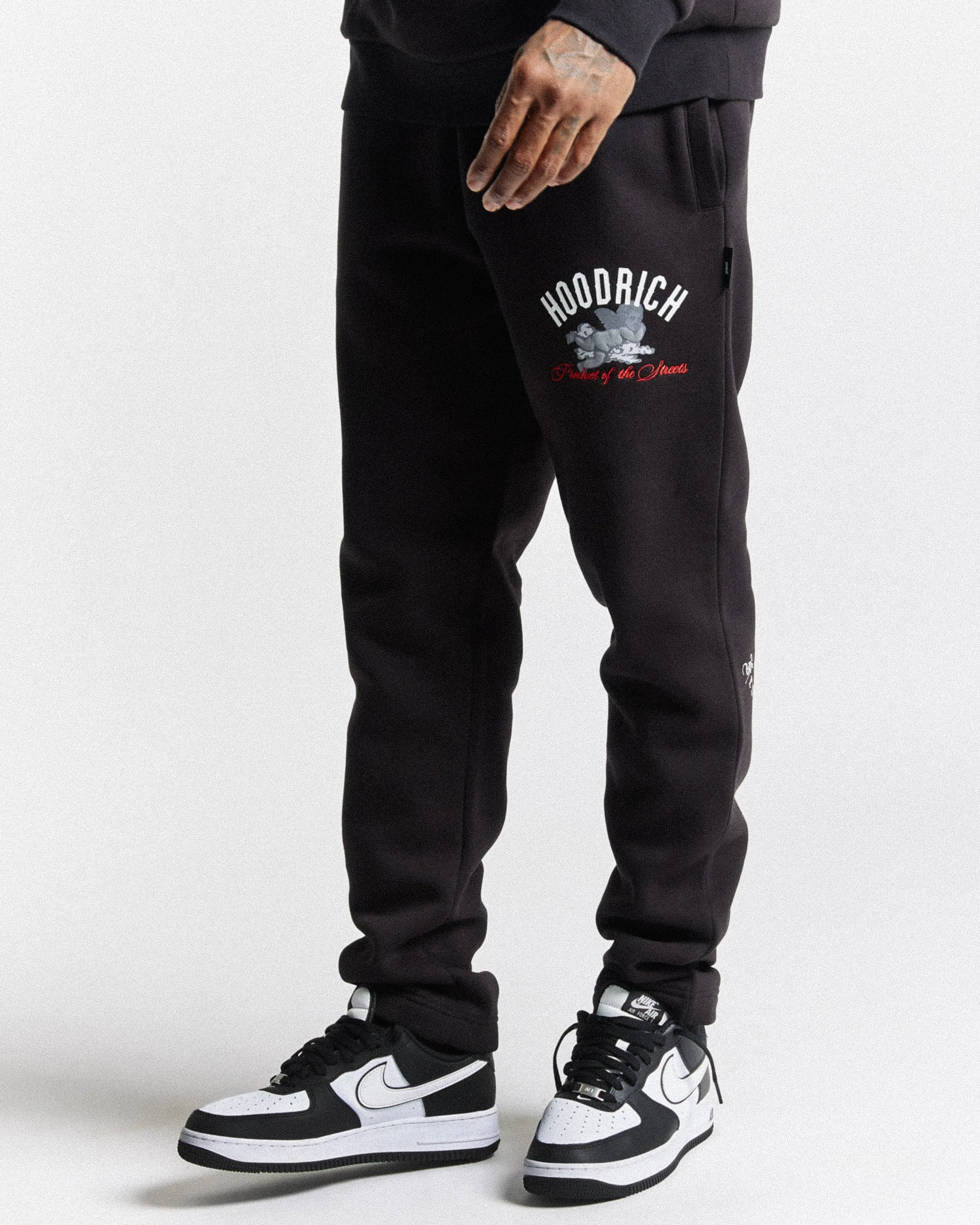 Empire Joggers - Black/White/Red sold by Hoodrich