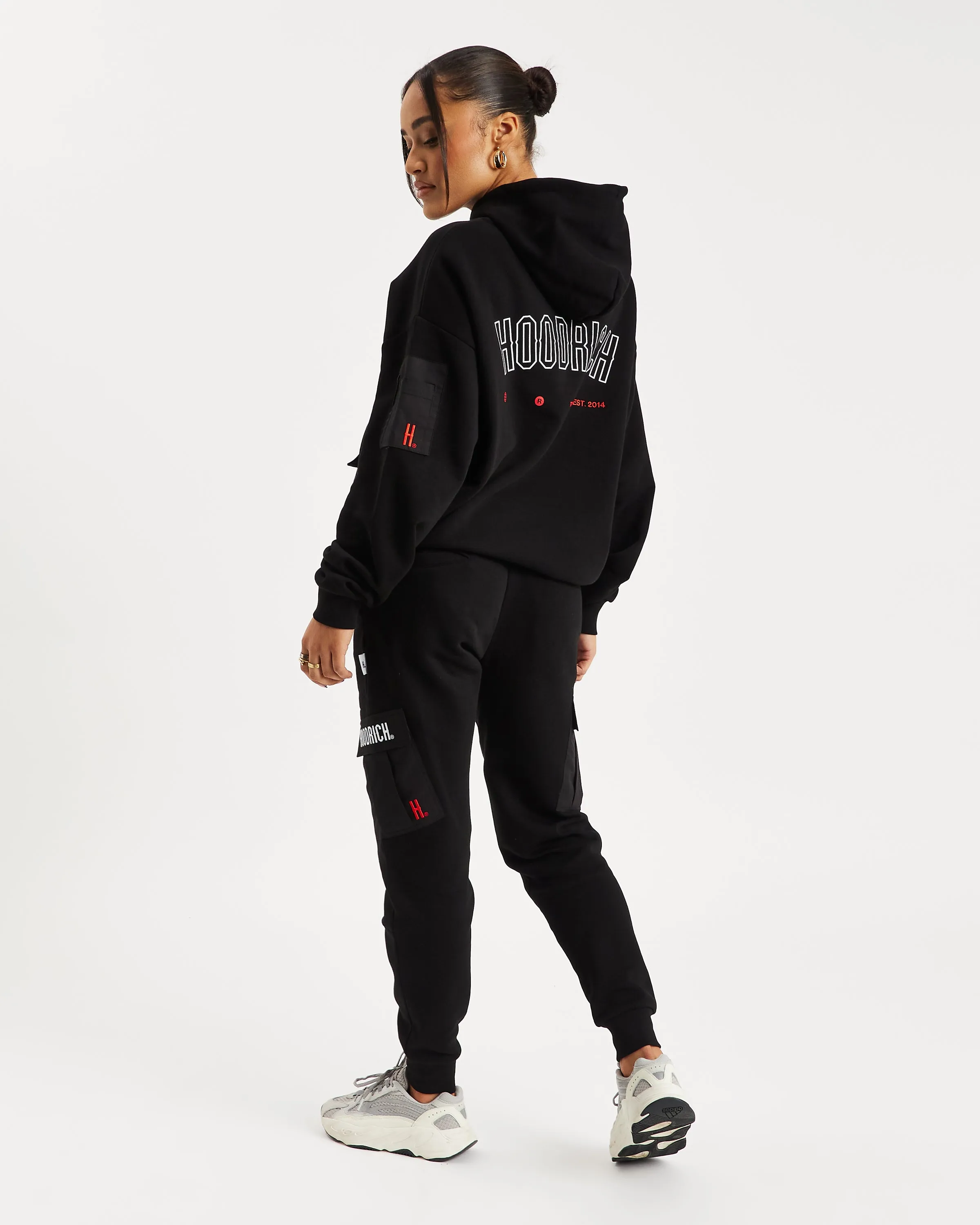 OG Combat Hoodie - Black/White/Red sold by Hoodrich product image thumbnail 4