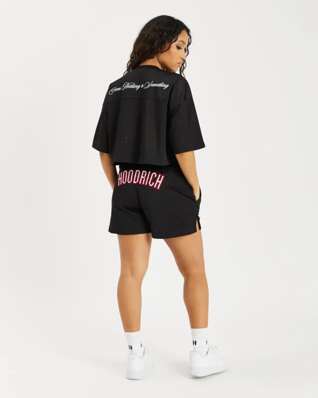 OG Court Shorts - Black/White/Red sold by Hoodrich