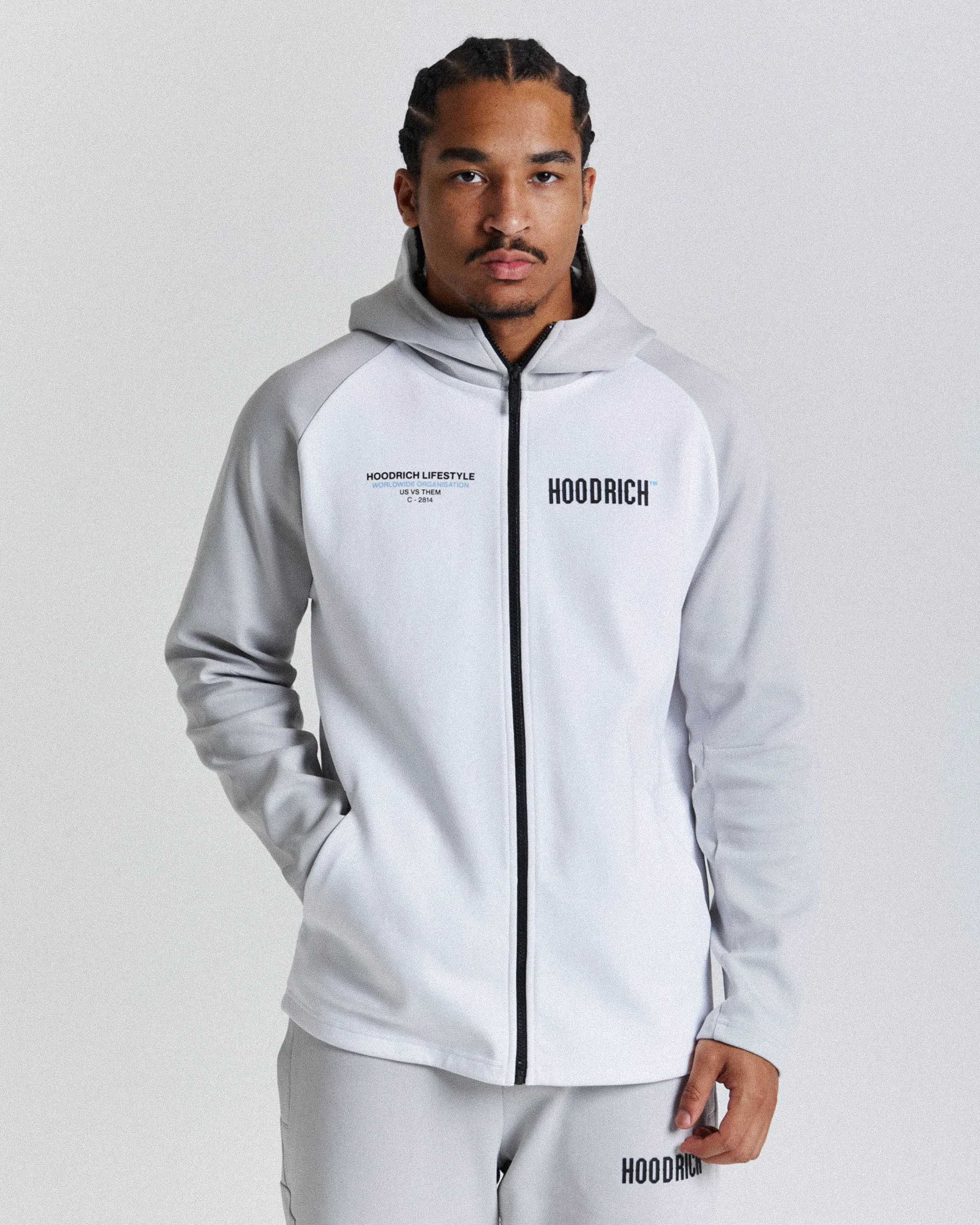 Cycle Hoodie - Grey/White sold by Hoodrich
