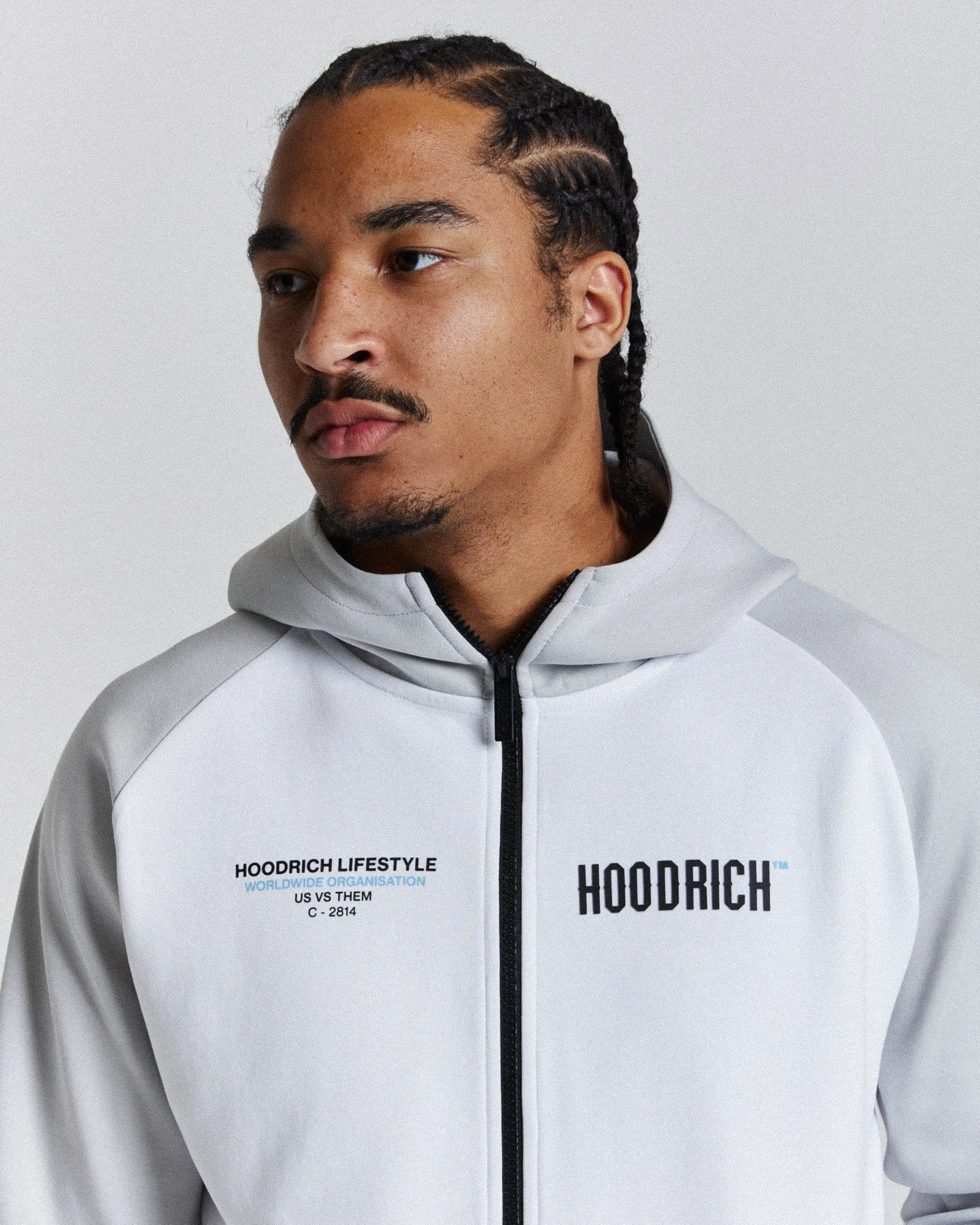Cycle Hoodie - Grey/White sold by Hoodrich product image thumbnail 3