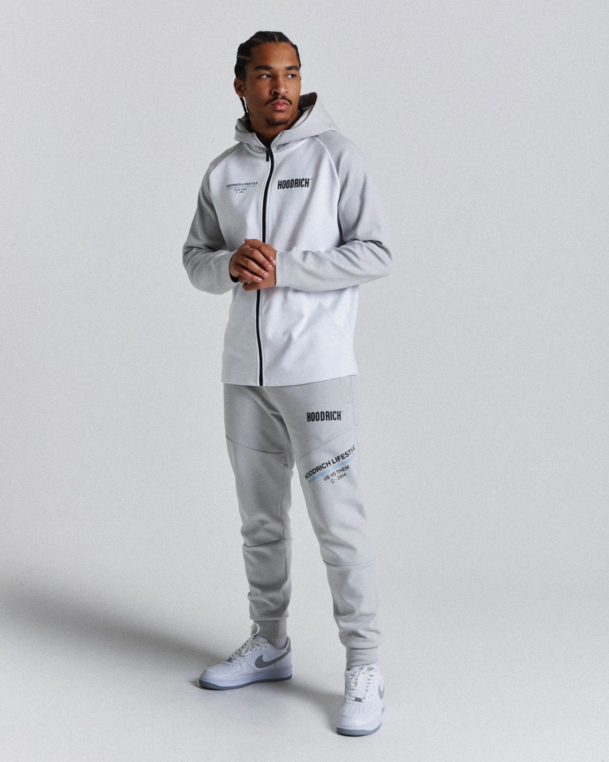 Cycle Hoodie - Grey/White sold by Hoodrich product image thumbnail 5