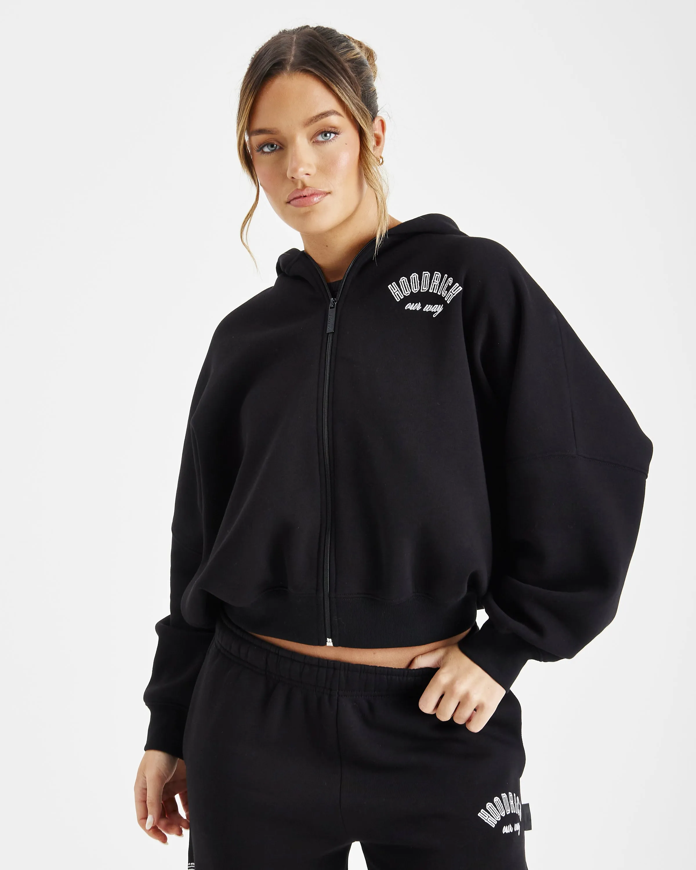 Dawn Full Zip Hoodie - Black sold by Hoodrich product image thumbnail 2