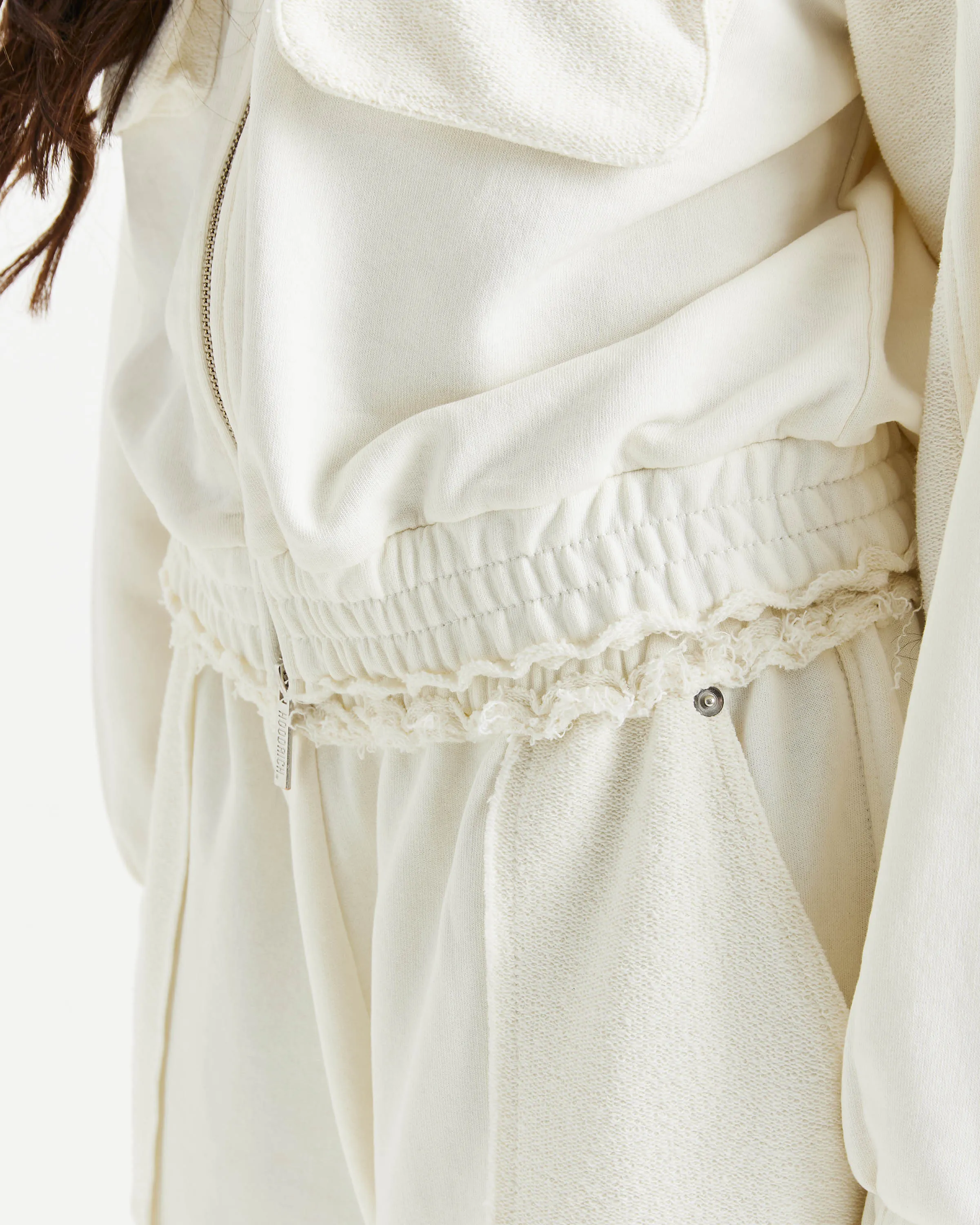 Corrode Jersey Bomber Jacket - Cream sold by Hoodrich product image thumbnail 2