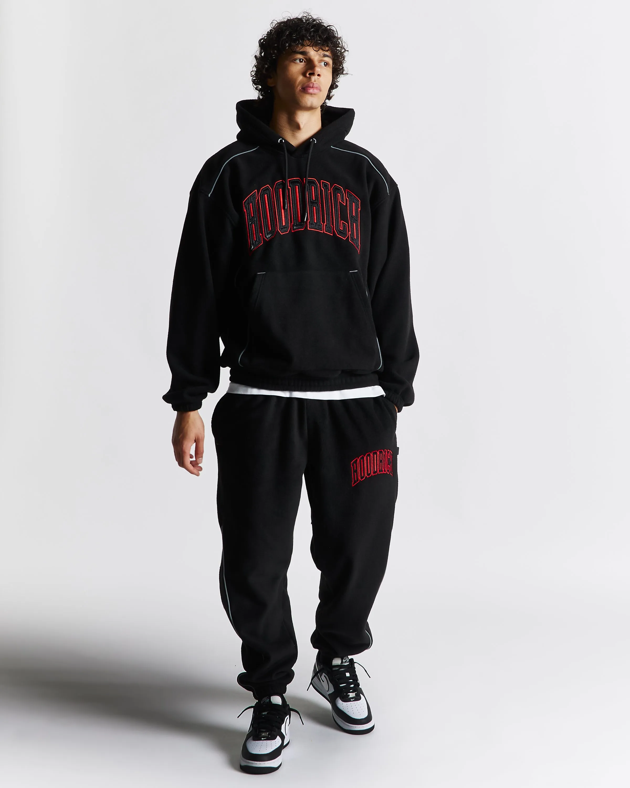 Split Oversized Hoodie - Black/White/Red sold by Hoodrich product image thumbnail 3